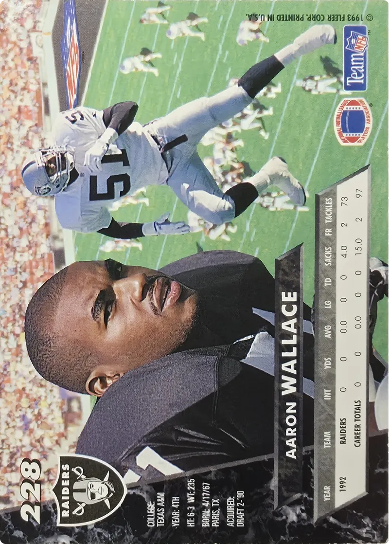 Aaron Wallace #228, back