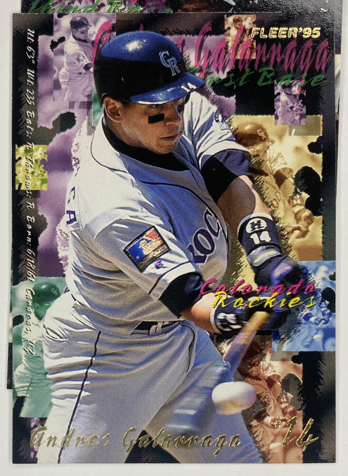 1995 Fleer Andres Galarraga #518 Colorado Rockies front