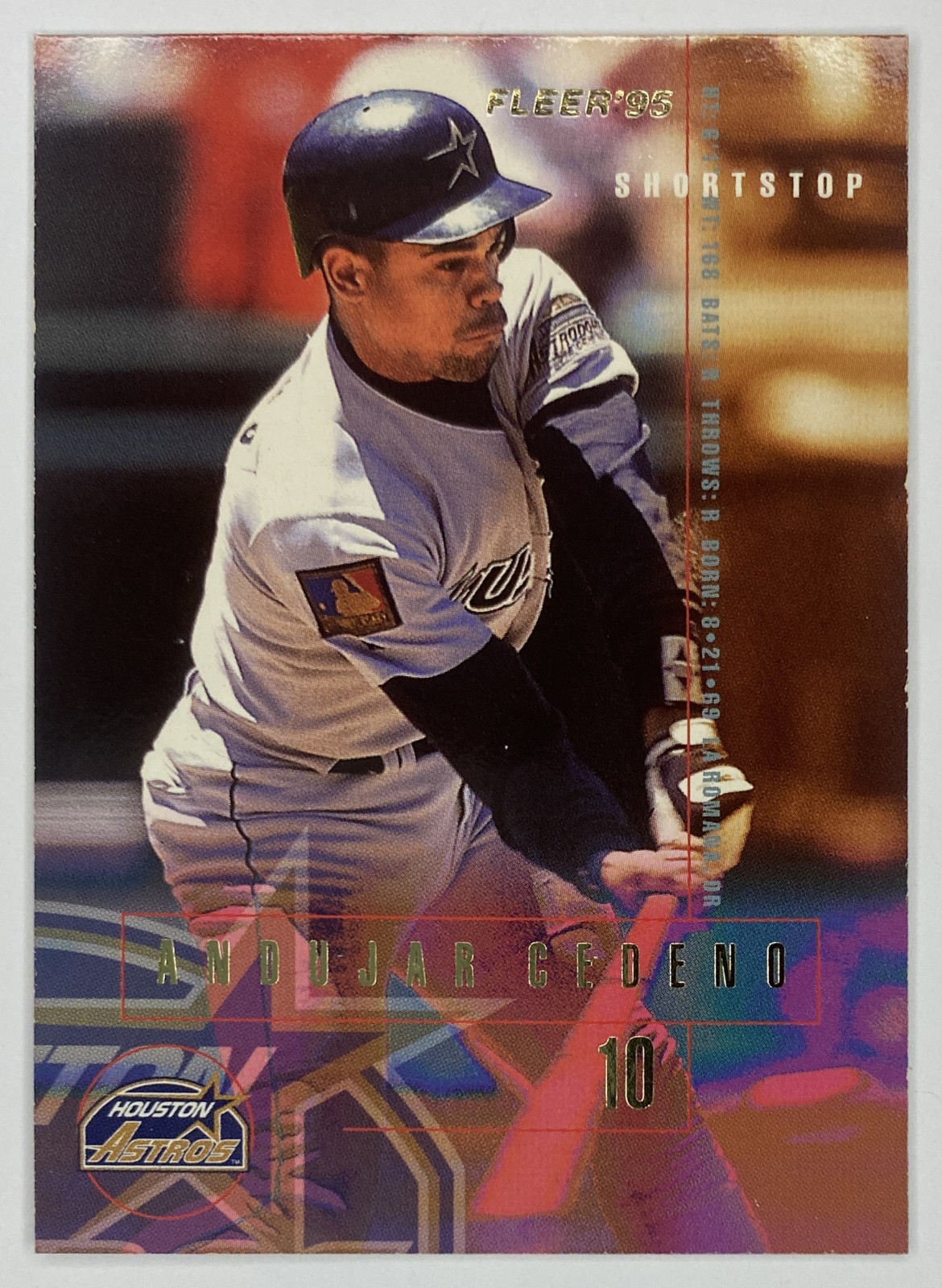 1995 Fleer Andujar Cedeno #455 Houston Astros front