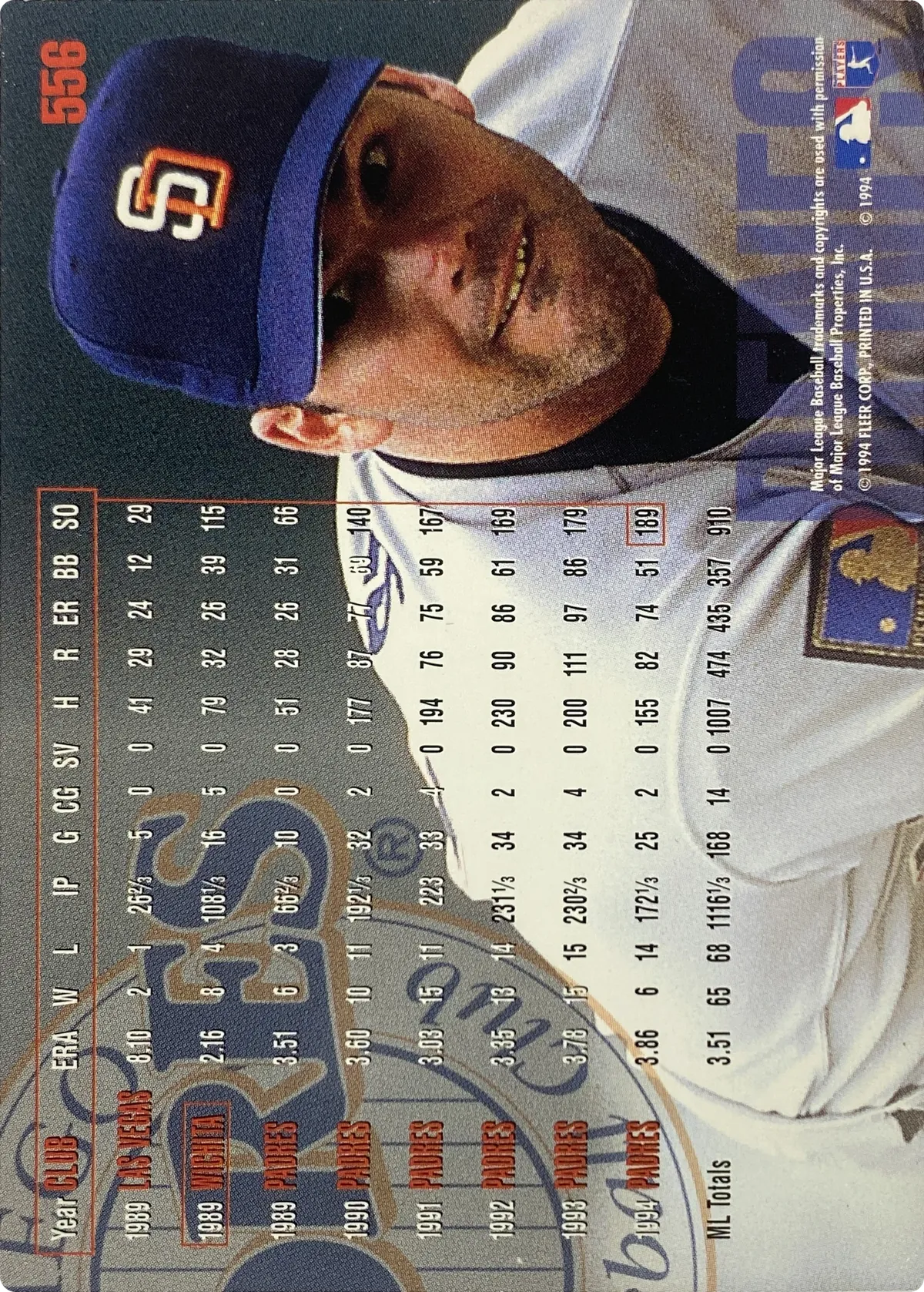Andy Benes #556, back