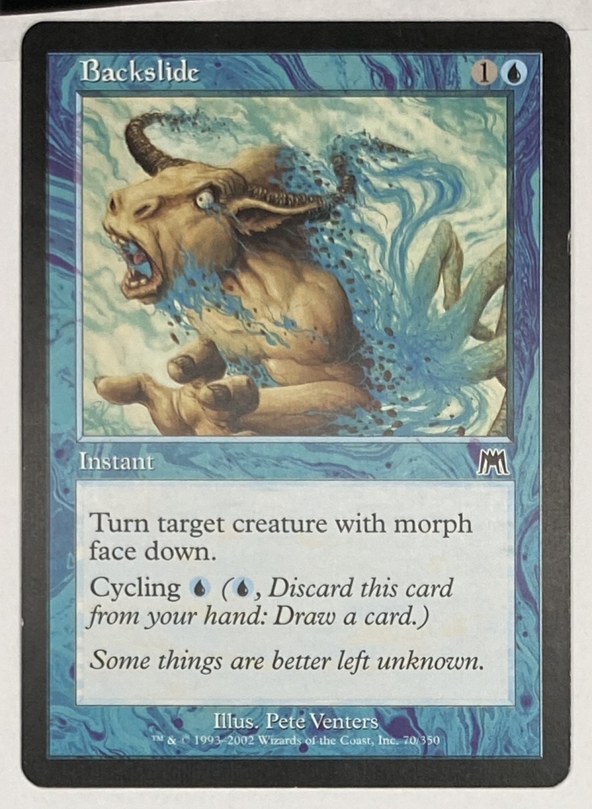 2002 Magic: The Gathering Onslaught Backslide #70/350 Common front