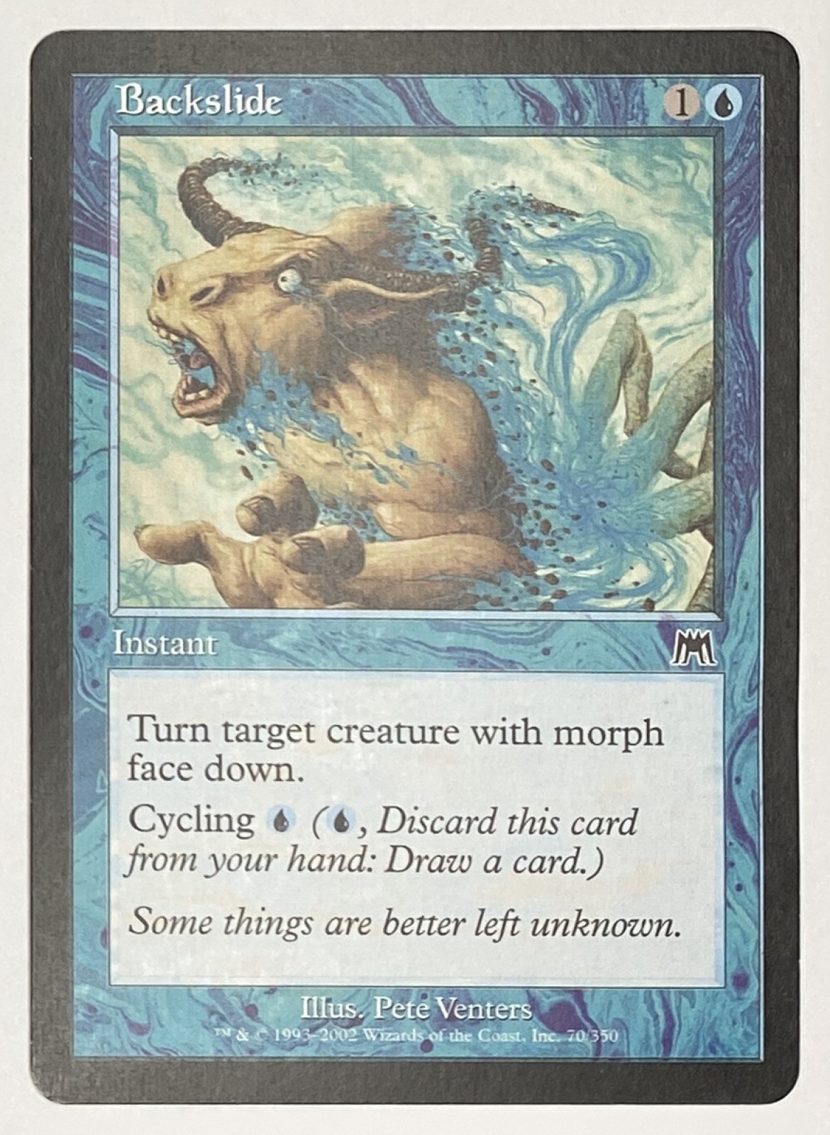 2002 Magic: The Gathering Onslaught Backslide #70/350 Common front