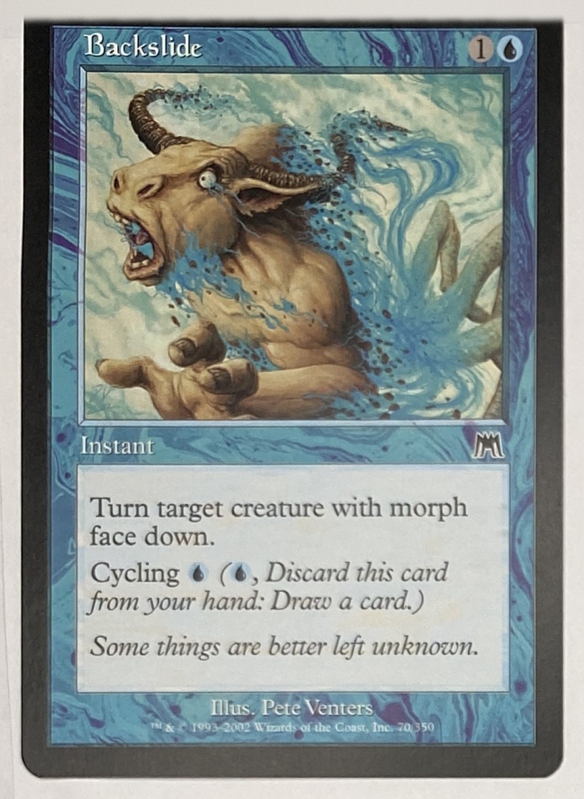 2002 Magic: The Gathering Onslaught Backslide #70/350 Common front