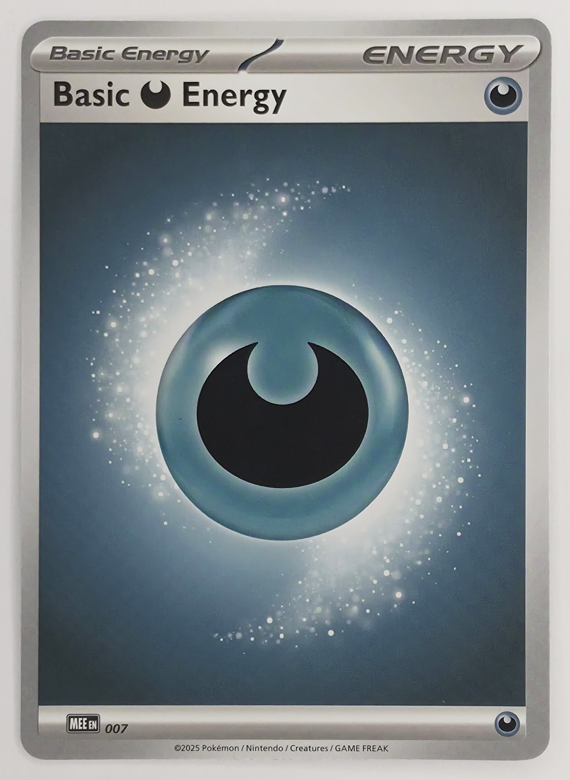 2025 Pokemon Mega Evolution Energies Basic Darkness Energy #007 Common front
