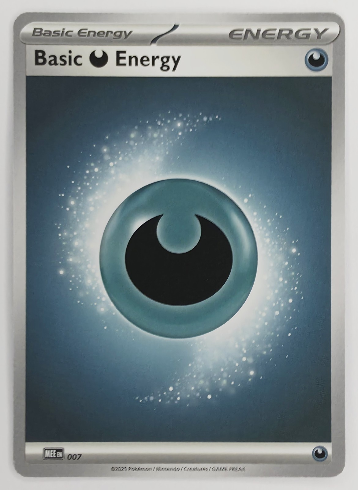2025 Pokemon Mega Evolution Energies Basic Darkness Energy #007 Common front