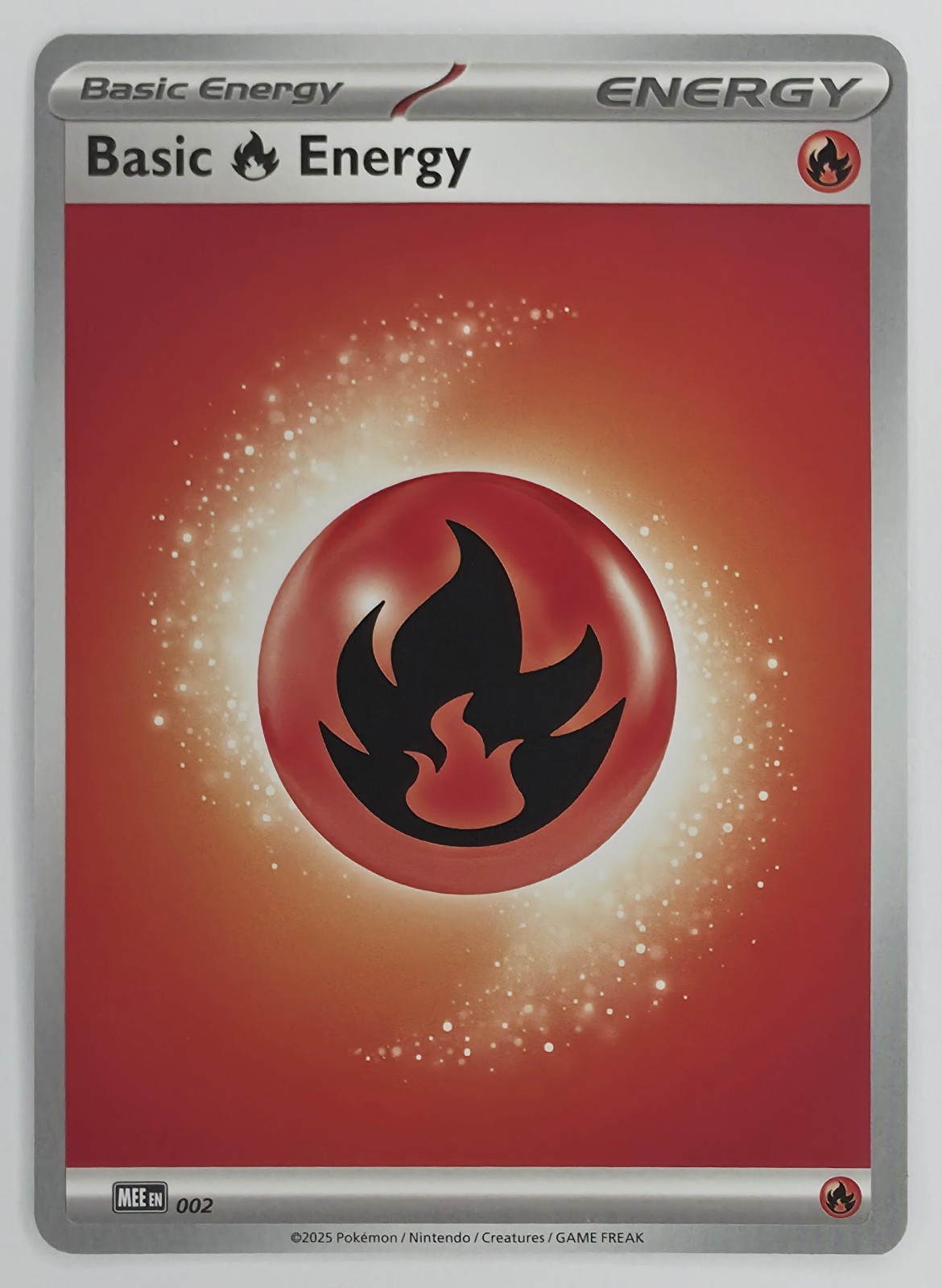 2025 Pokemon Mega Evolution Energies Basic Fire Energy #002 Common front