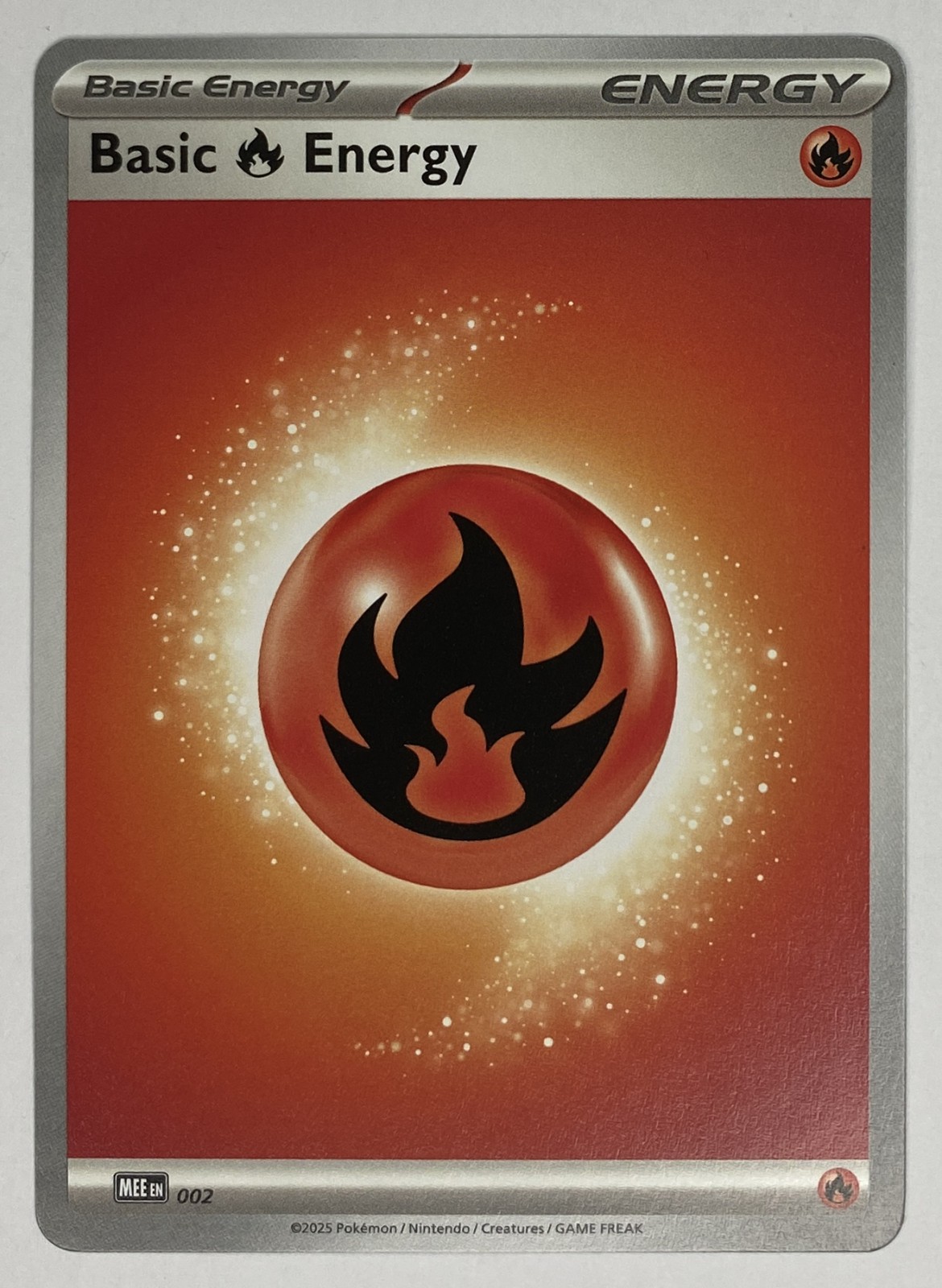 2025 Pokemon MEE: Mega Evolution Energies Basic Fire Energy #2 Common front