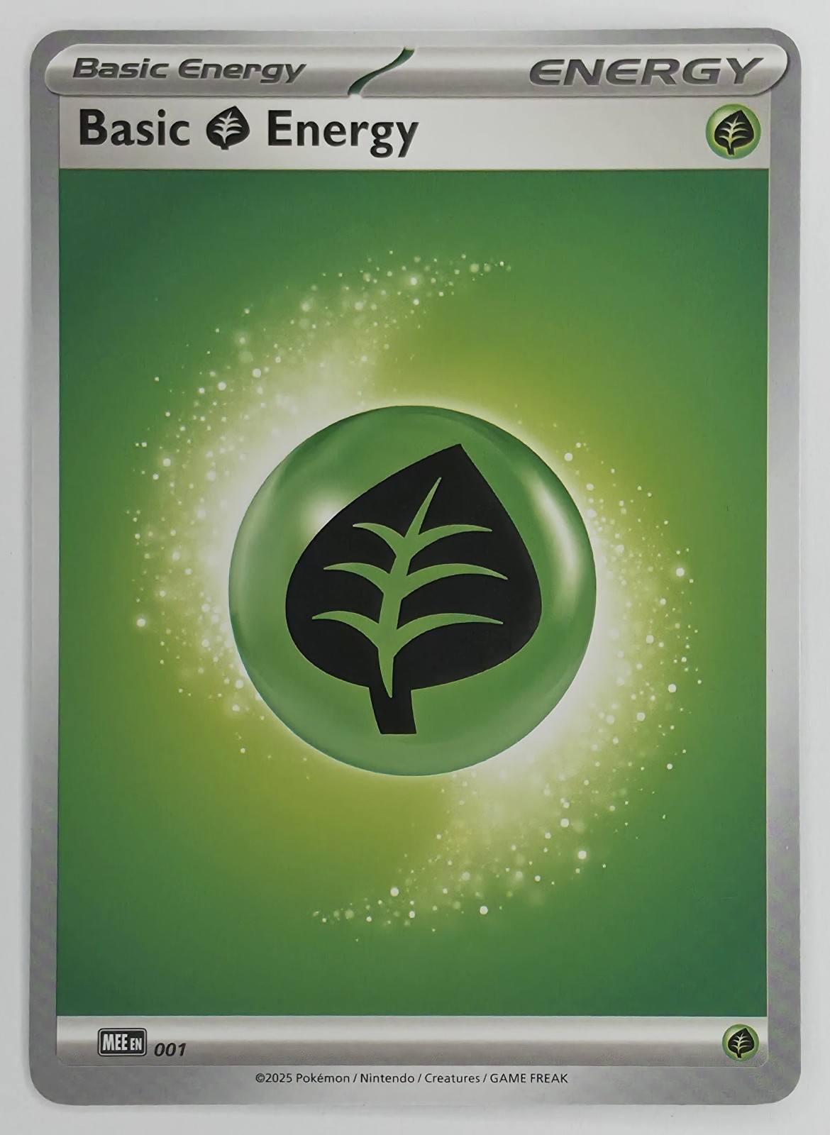 2025 Pokemon Mega Evolution Energies Basic Grass Energy #001 Common front