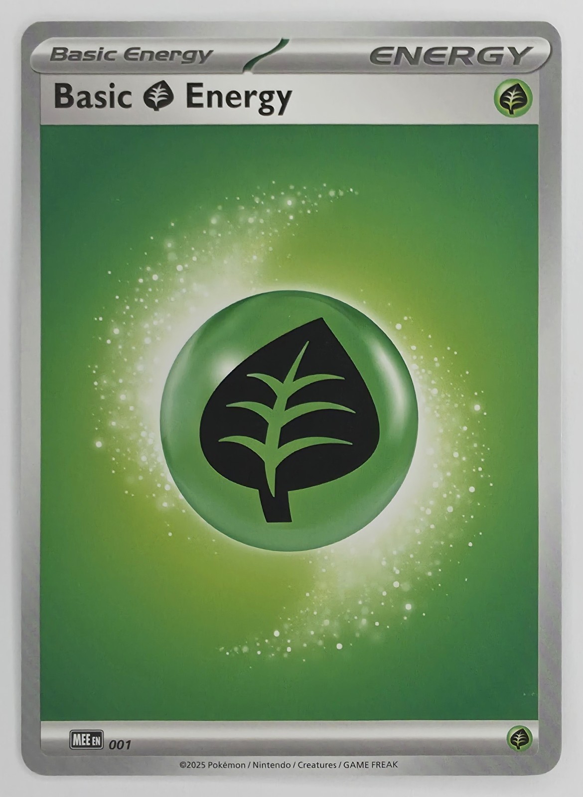 2025 Pokemon Mega Evolution Energies Basic Grass Energy #001 Common front
