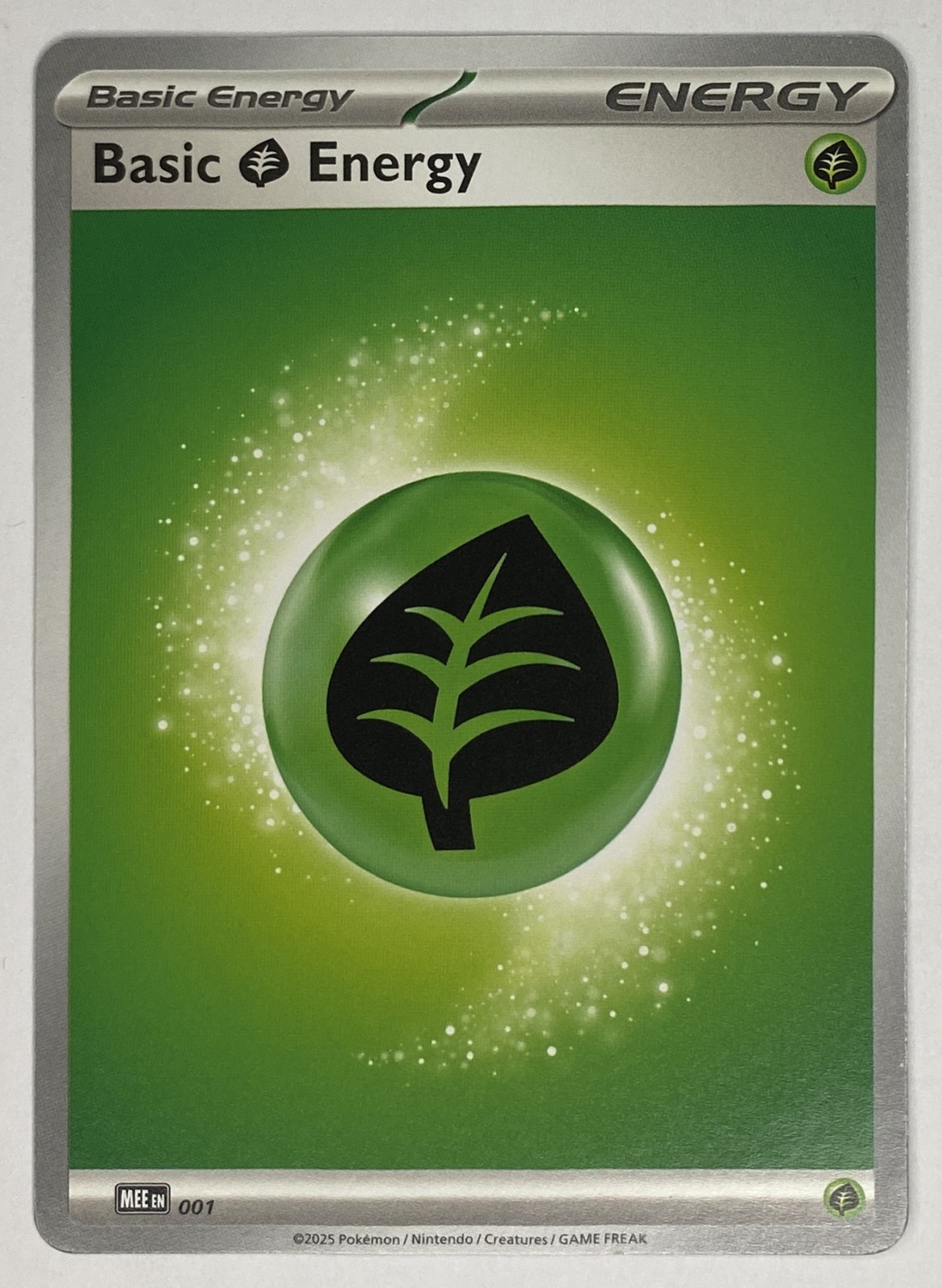 2025 Pokemon MEE: Mega Evolution Energies Basic Grass Energy #1 Common front