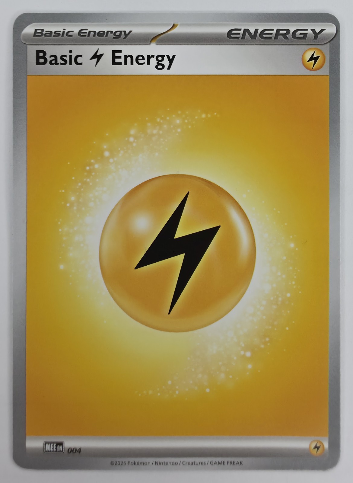 2025 Pokemon Mega Evolution Energies Basic Lightning Energy #004 Common front