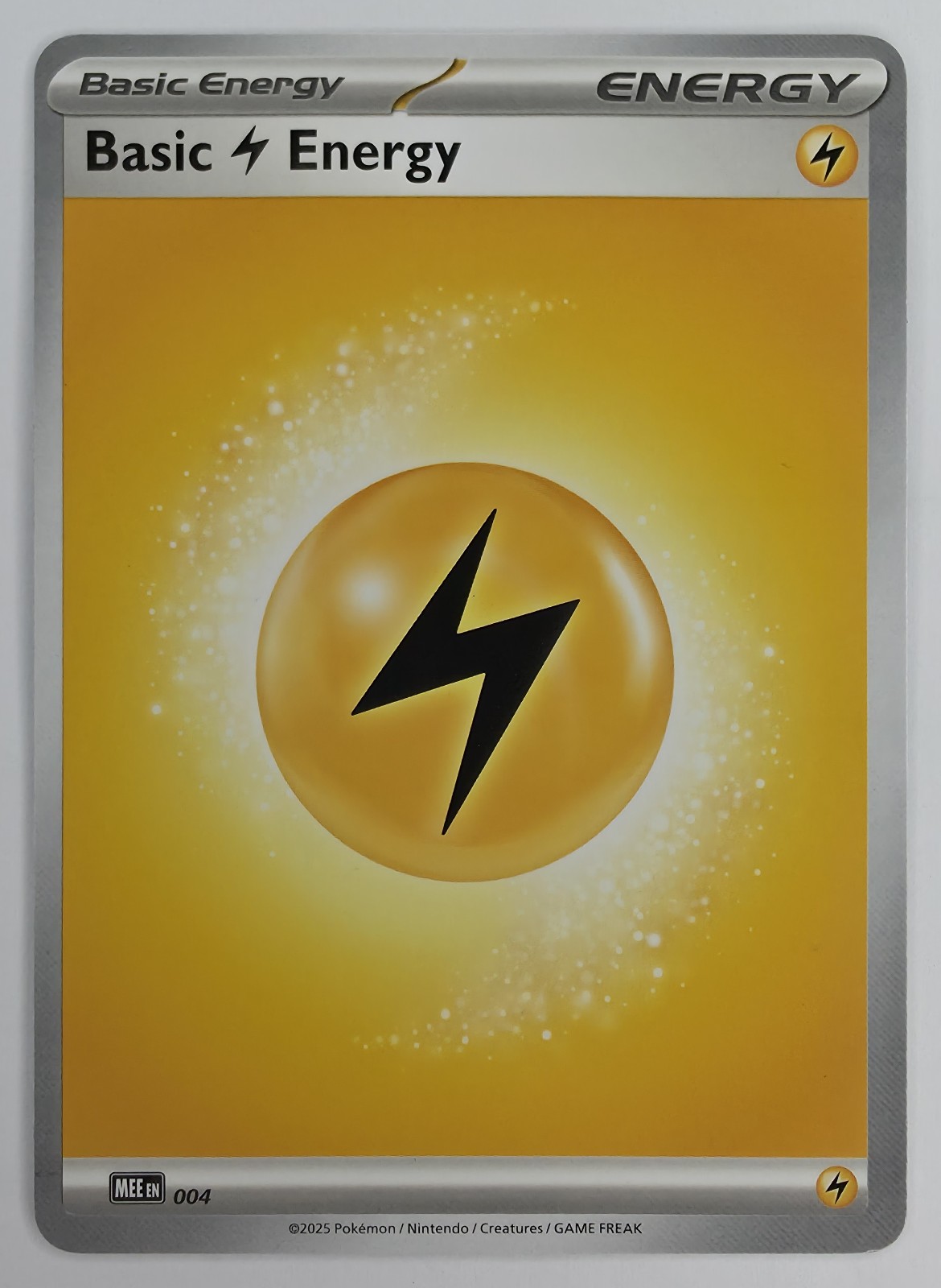 2025 Pokemon Mega Evolution Energies Basic Lightning Energy #004 Common front