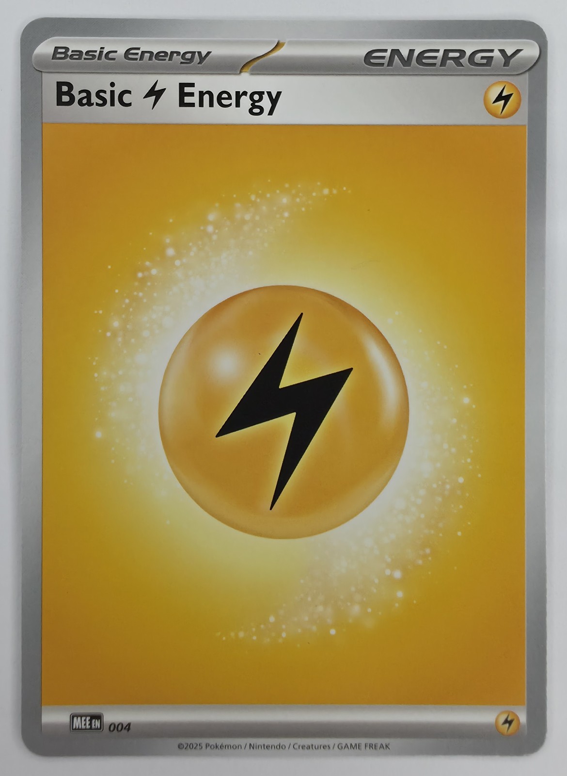 2025 Pokemon Mega Evolution Energies Basic Lightning Energy #004 Common front