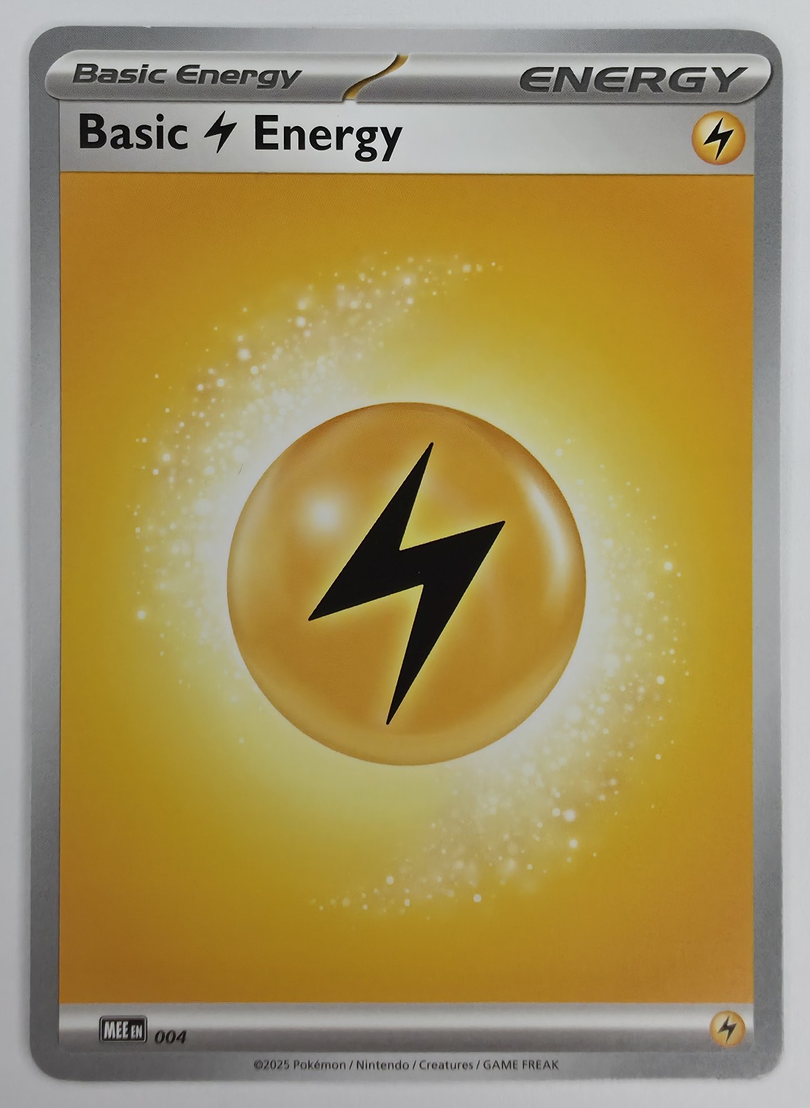 2025 Pokemon Mega Evolution Energies Basic Lightning Energy #004 Common front