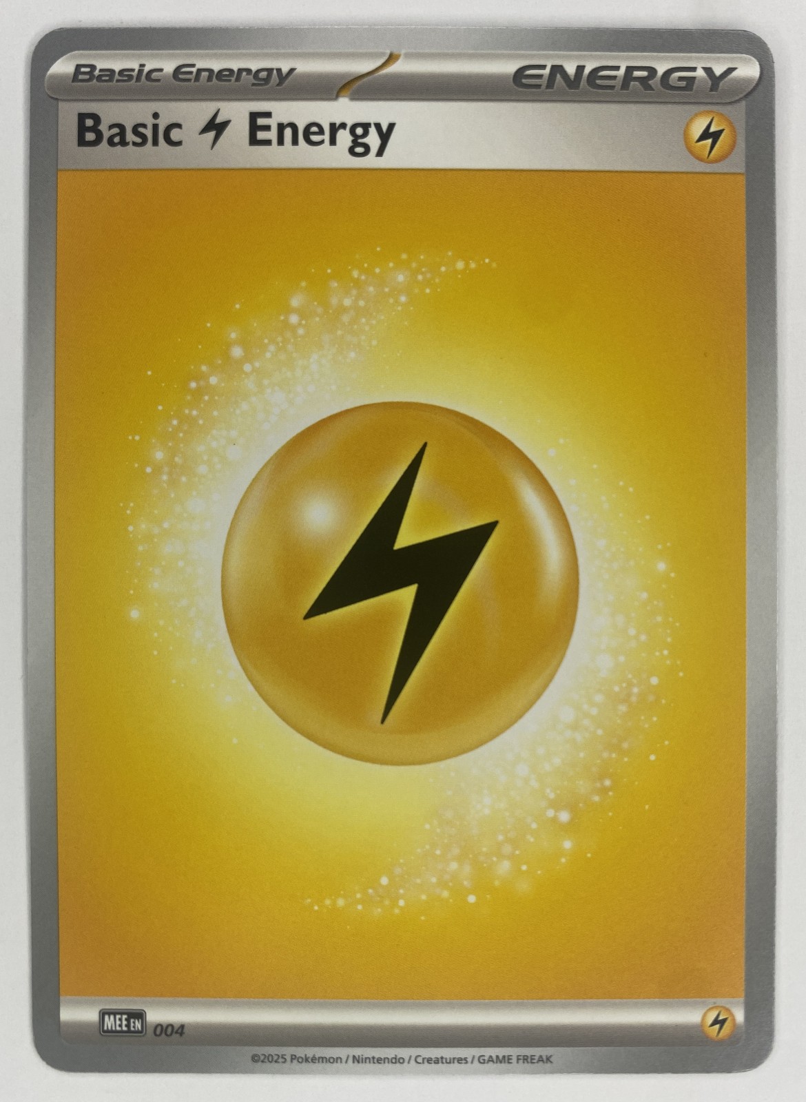 2025 Pokemon Mega Evolution Energies Basic Lightning Energy #004 Common front