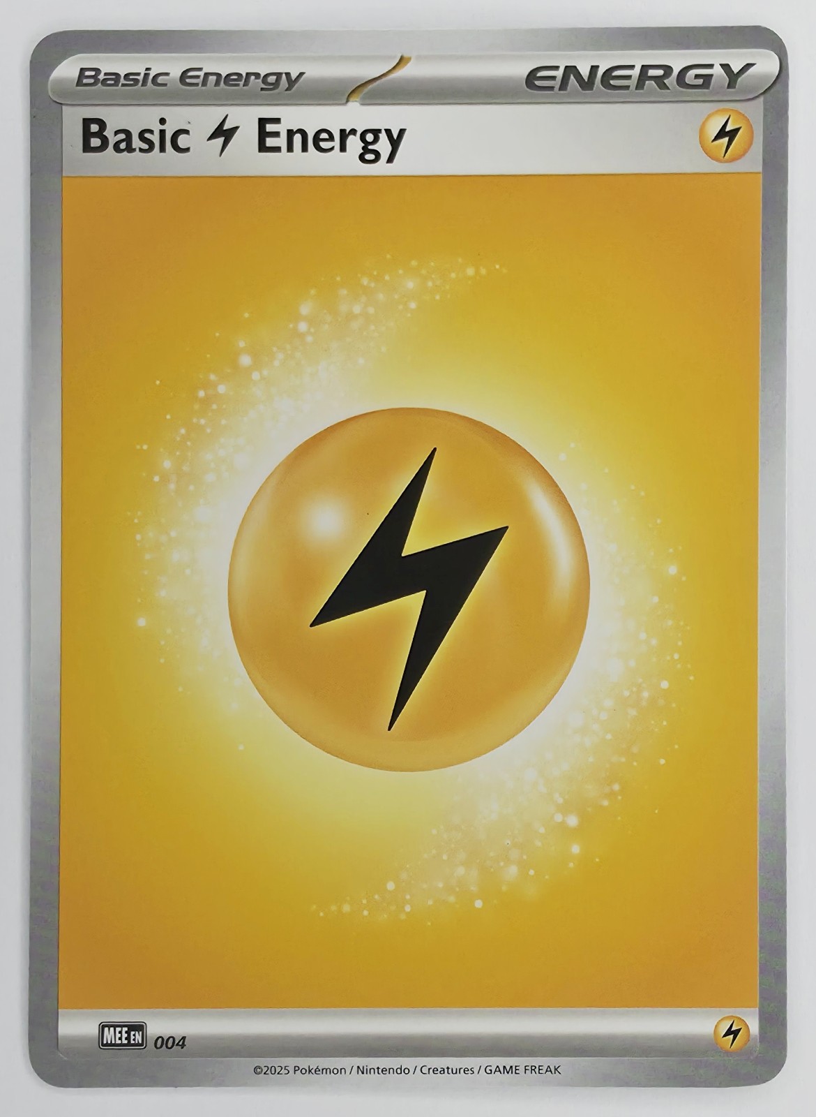 2025 Pokemon Mega Evolution Energies Basic Lightning Energy #004 Common front