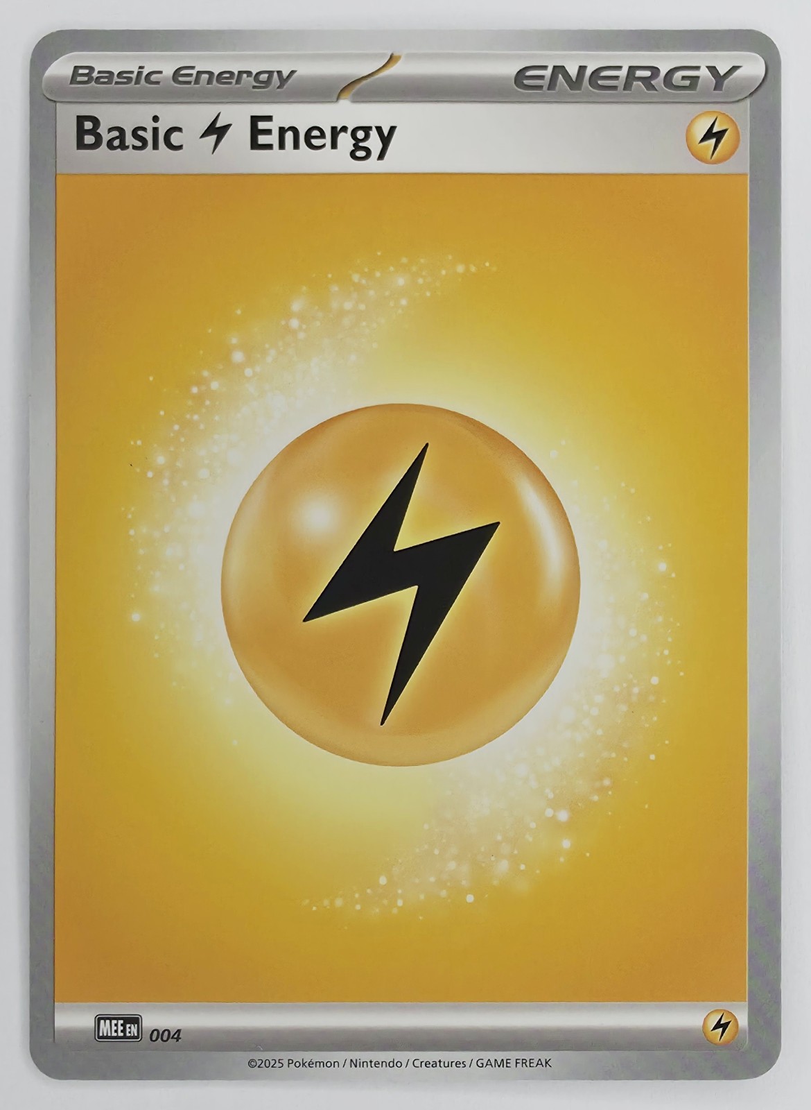 2025 Pokemon Mega Evolution Energies Basic Lightning Energy #004 Common front