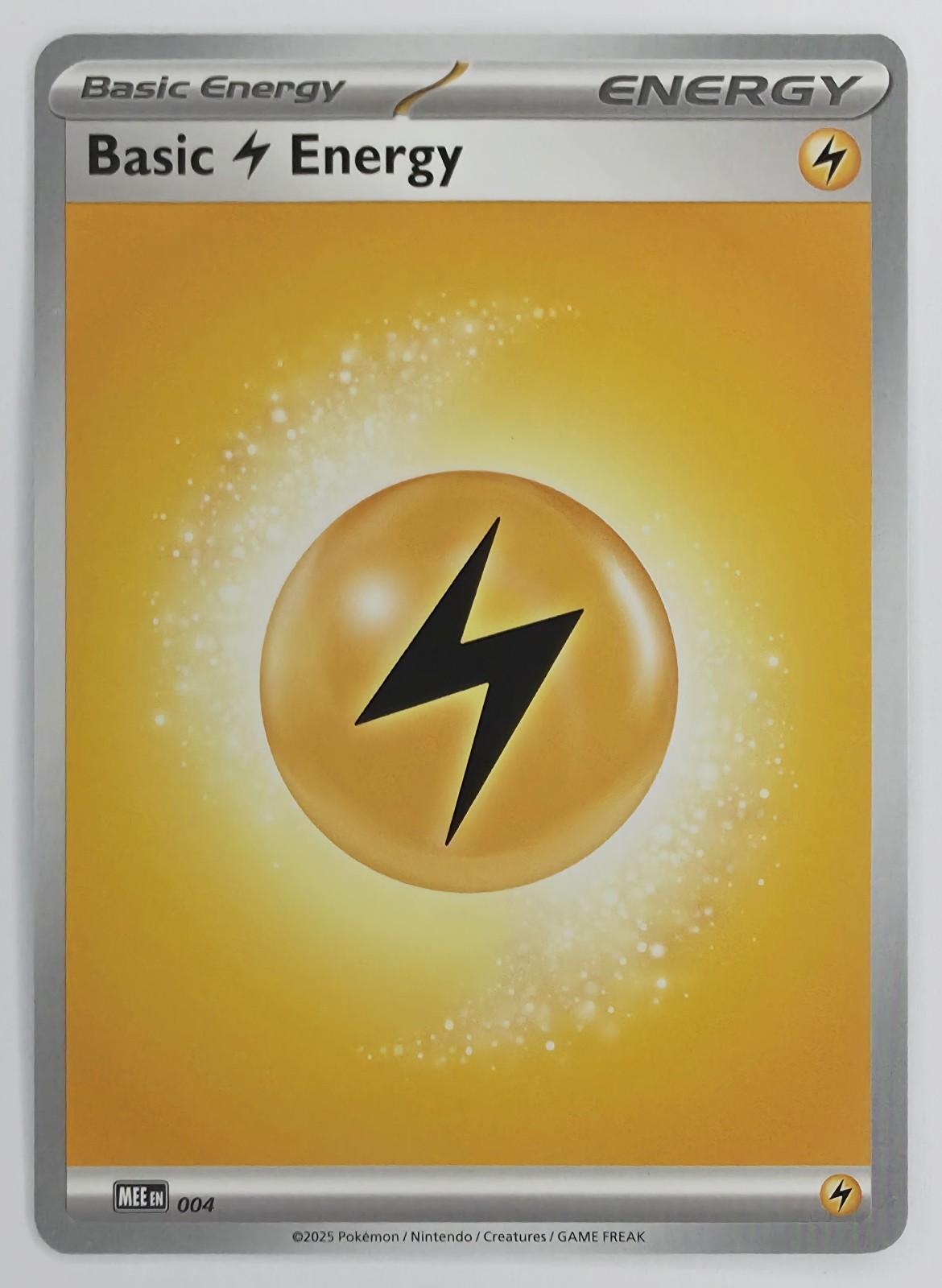 2025 Pokemon Mega Evolution Energies Basic Lightning Energy #004 Common front