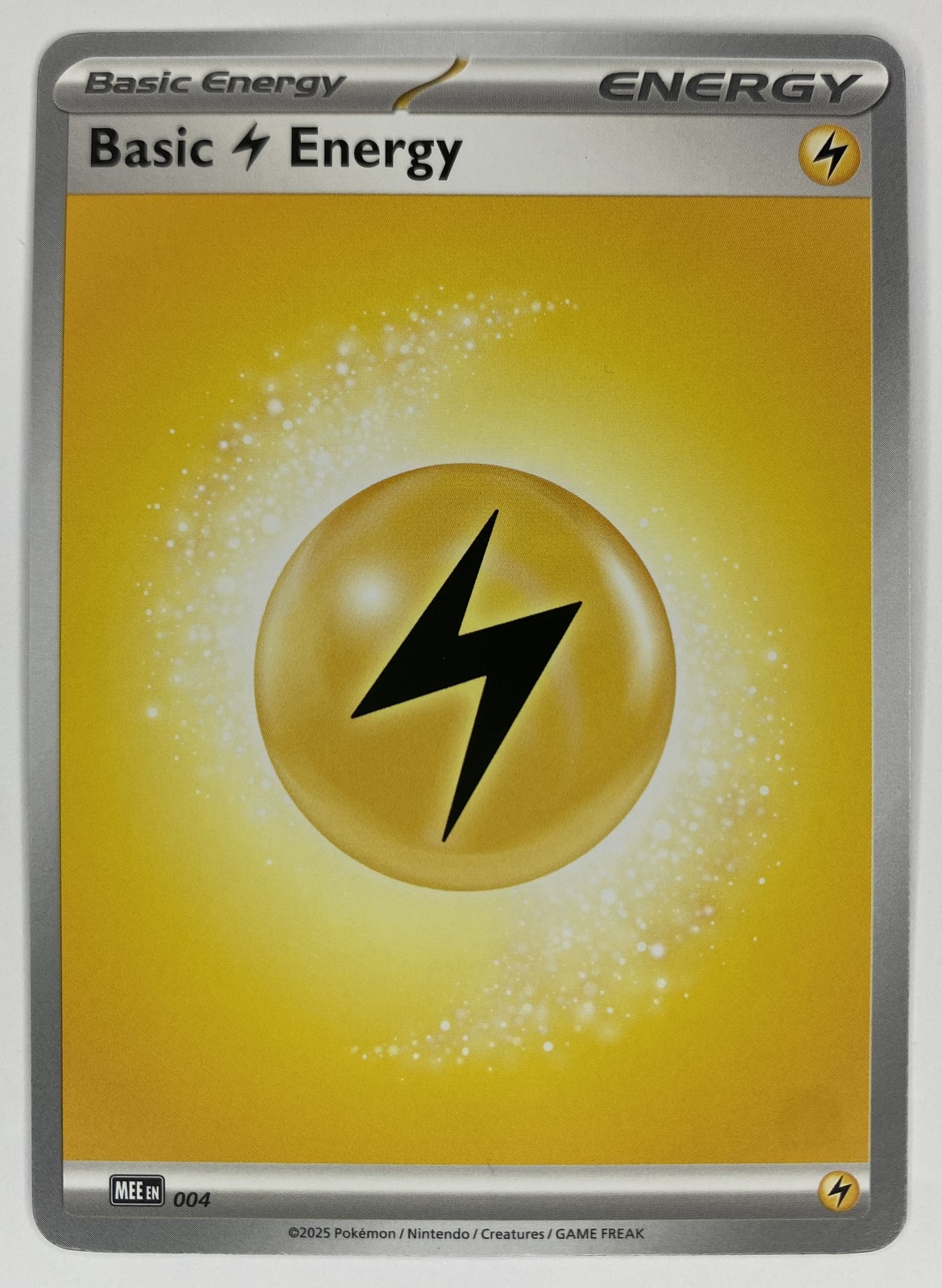 2025 Pokemon Mega Evolution Energies Basic Lightning Energy #004 Common front