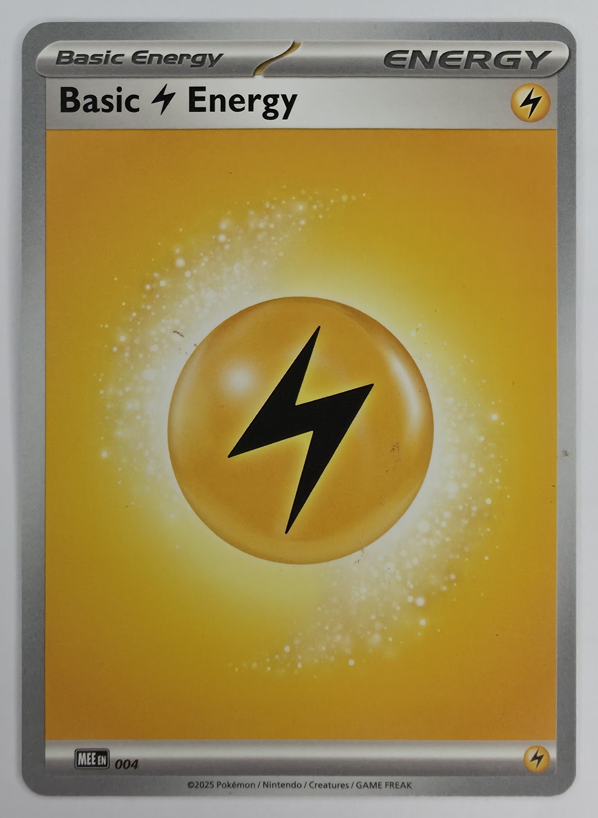 2025 Pokemon Mega Evolution Energies Basic Lightning Energy #004 Common front