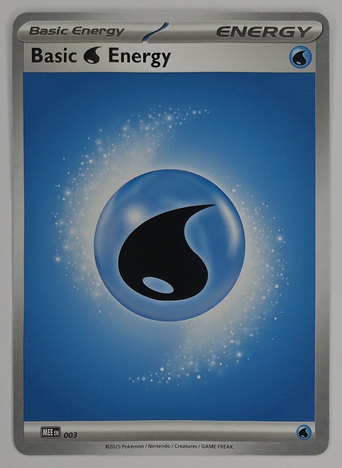 2025 Pokemon Mega Evolution Energies Basic Water Energy #003 Common front