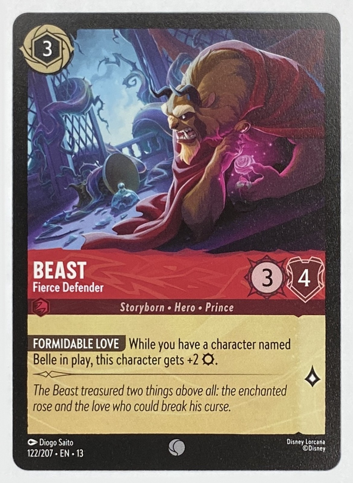 2026 Disney Lorcana Attack of the Vine! Beast - Fierce Defender #122/207 Common front