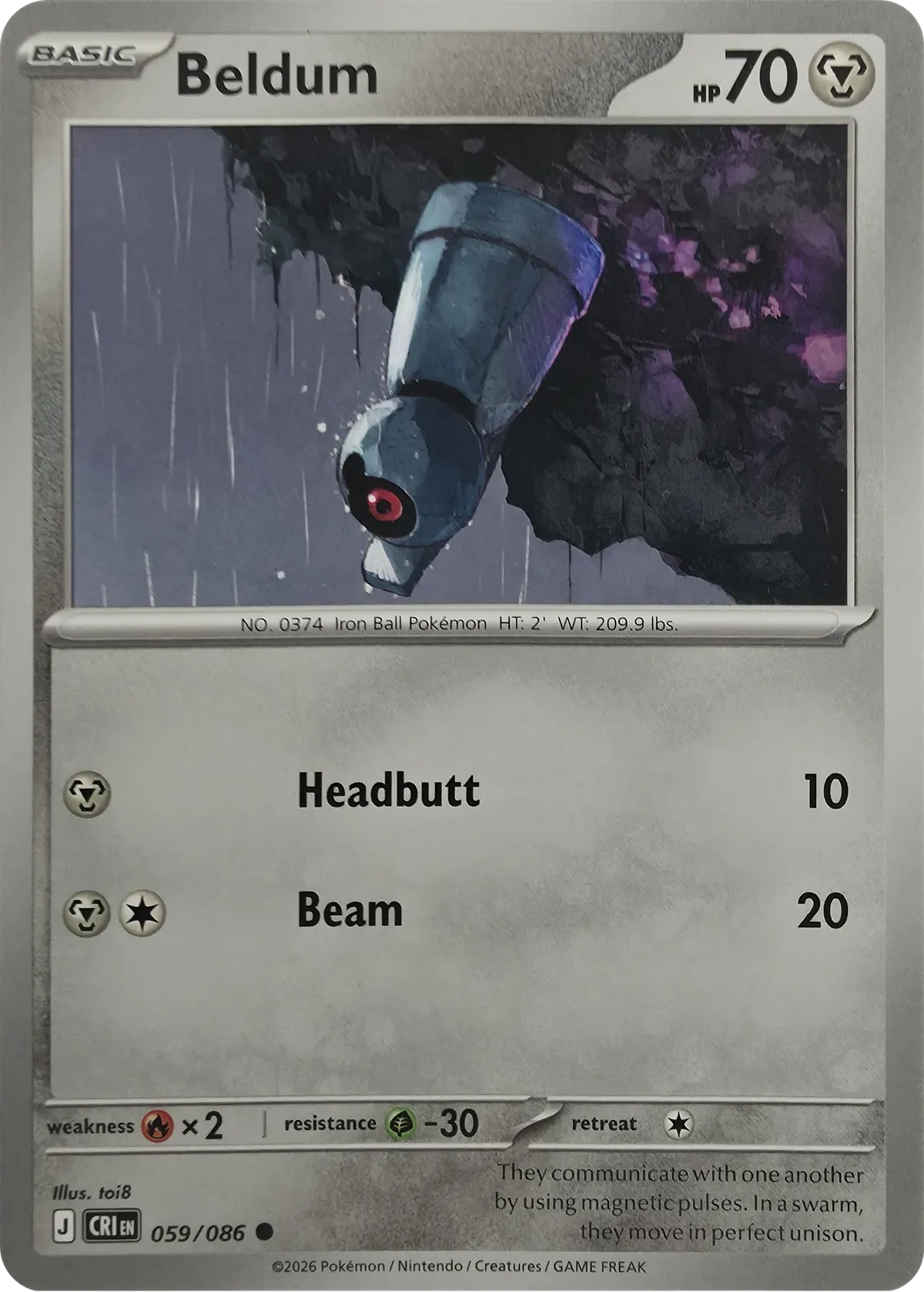 Beldum #059/086, front