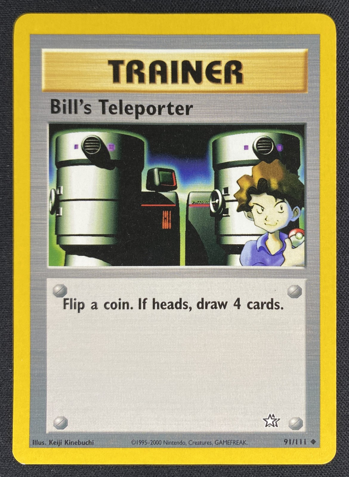 2000 Pokemon Neo Genesis Bill's Teleporter #091/111 Uncommon front