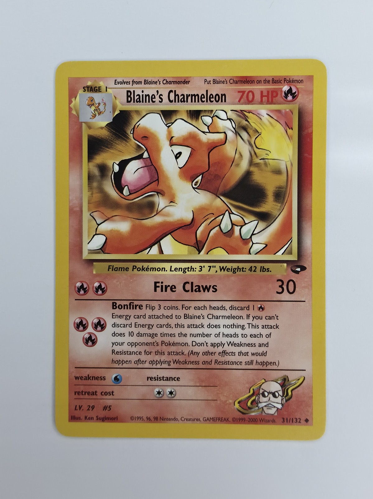 Blaine's Charmeleon, straight front, whole card