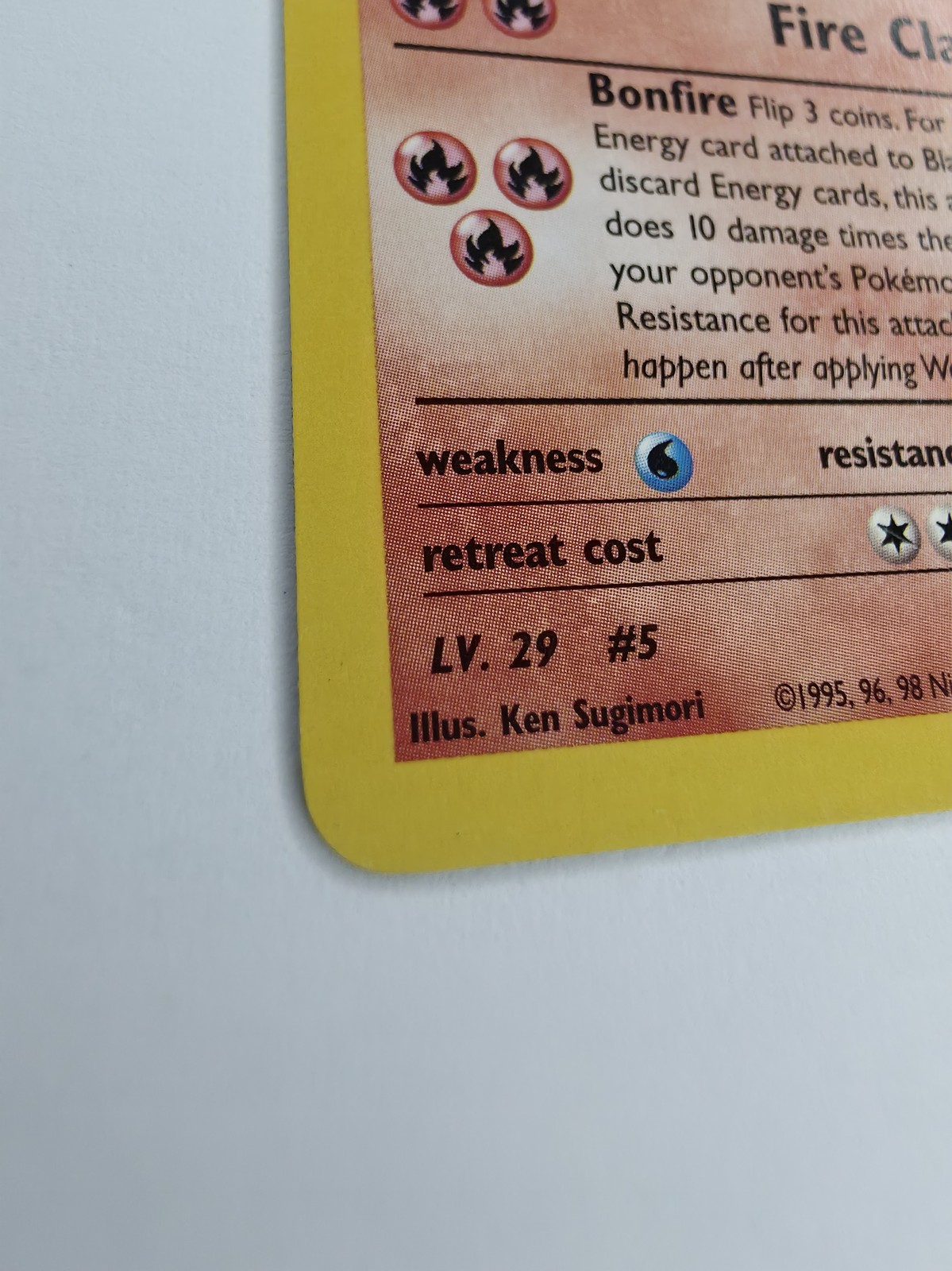 Blaine's Charmeleon, front bottom-left corner