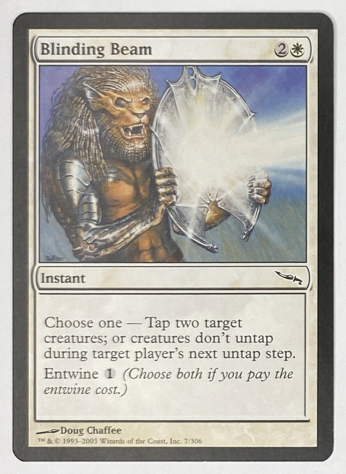 2003 Magic: The Gathering Mirrodin Blinding Beam #7/306 Common front