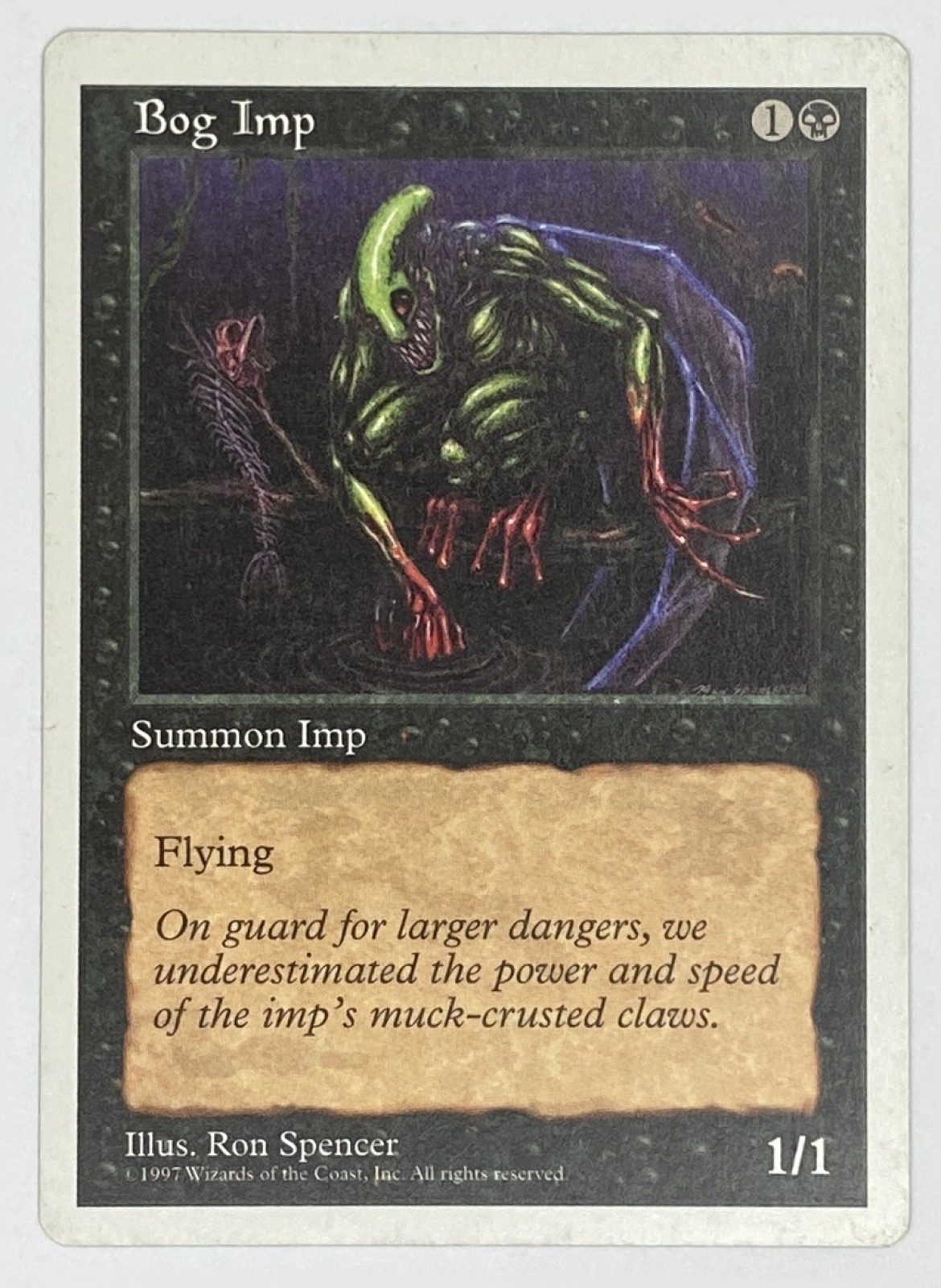 1997 Magic: The Gathering Fifth Edition Bog Imp Common front