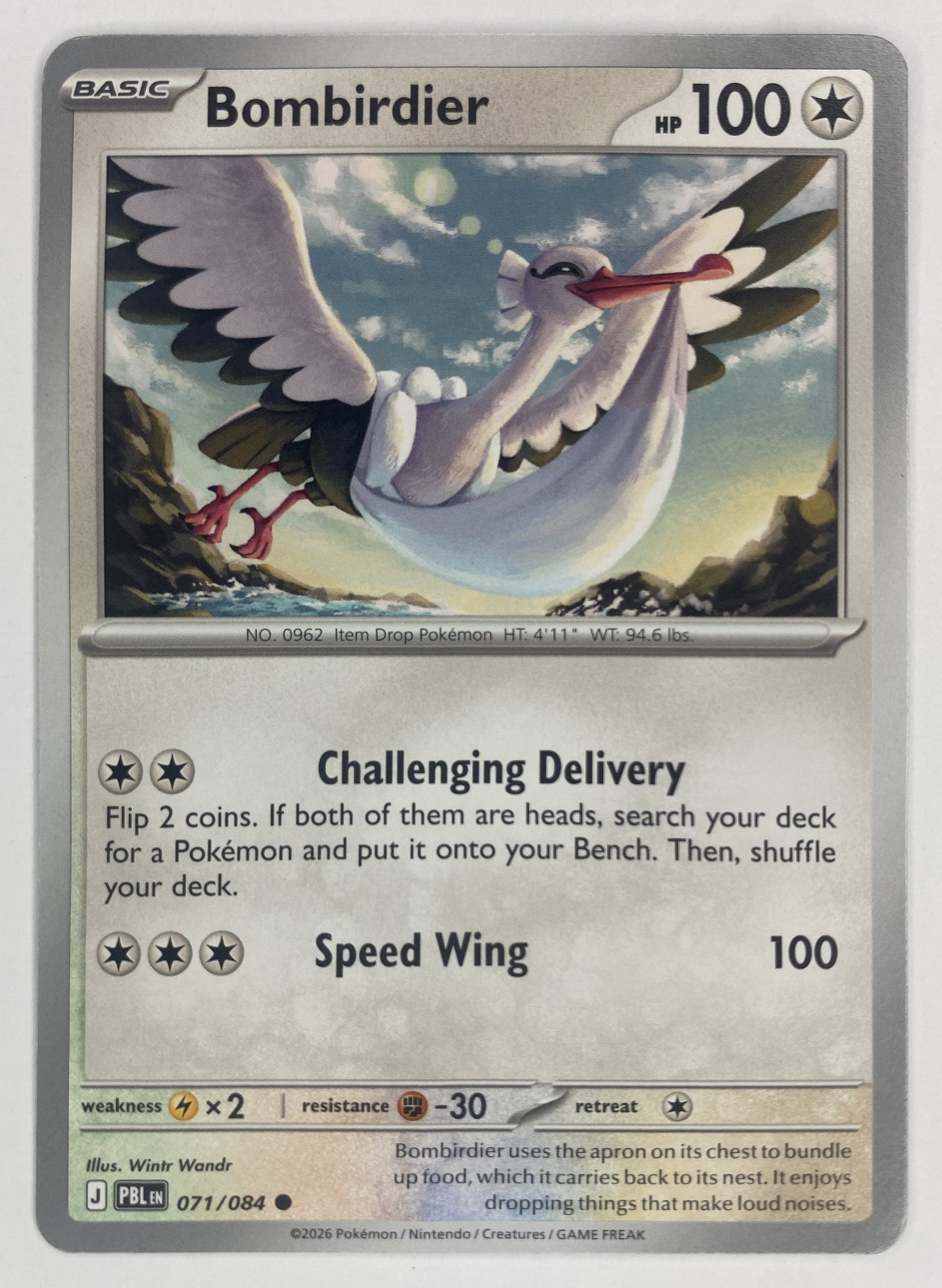 2026 Pokemon Pitch Black Bombirdier #071/084 Common front