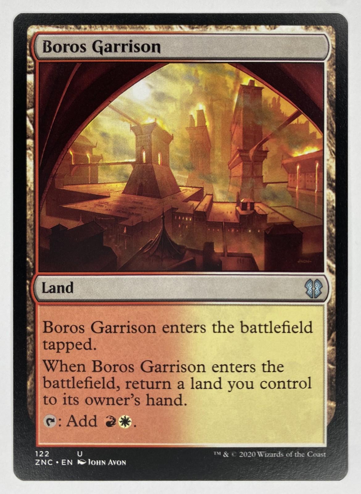 2020 Magic: The Gathering Commander: Zendikar Rising Boros Garrison #122 Uncommon front