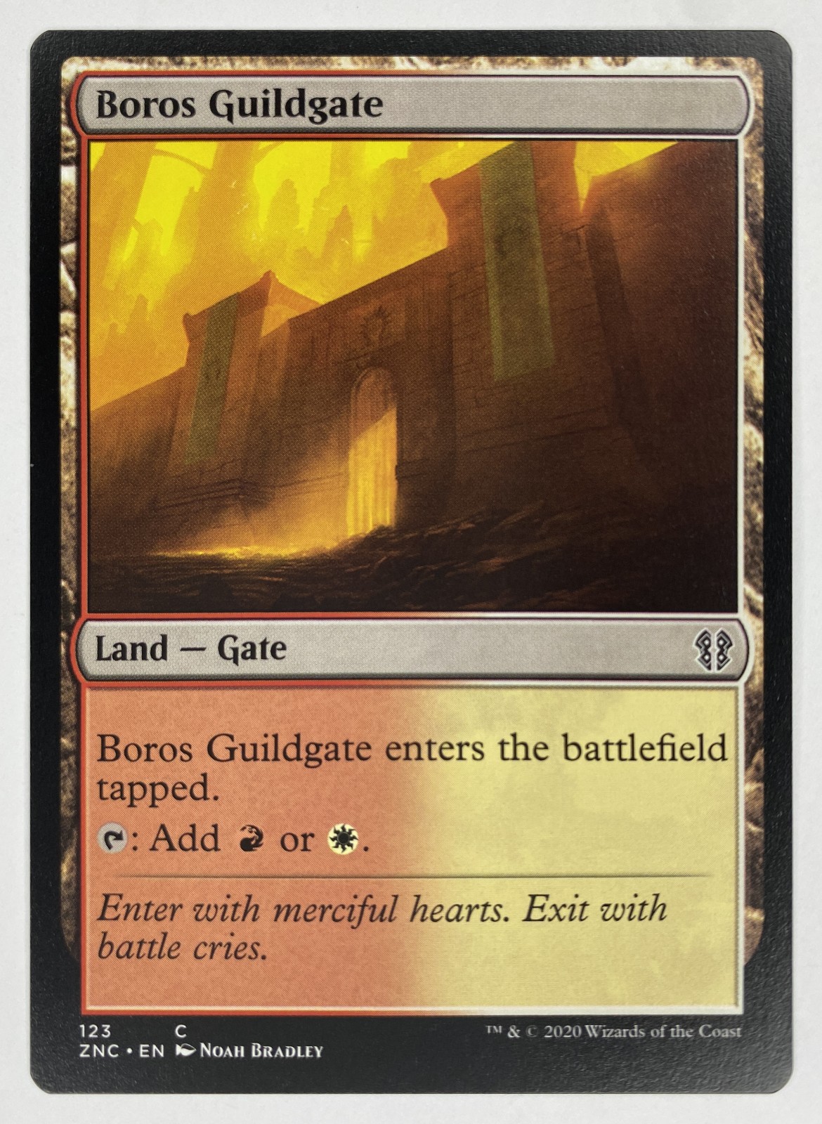 2020 Magic: The Gathering Commander: Zendikar Rising Boros Guildgate #123 Common front