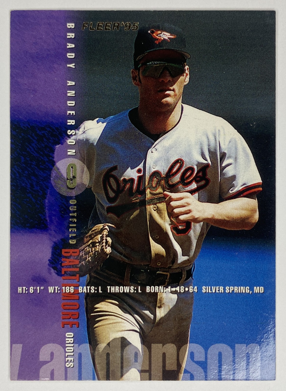 1995 Fleer Brady Anderson #1 Baltimore Orioles front