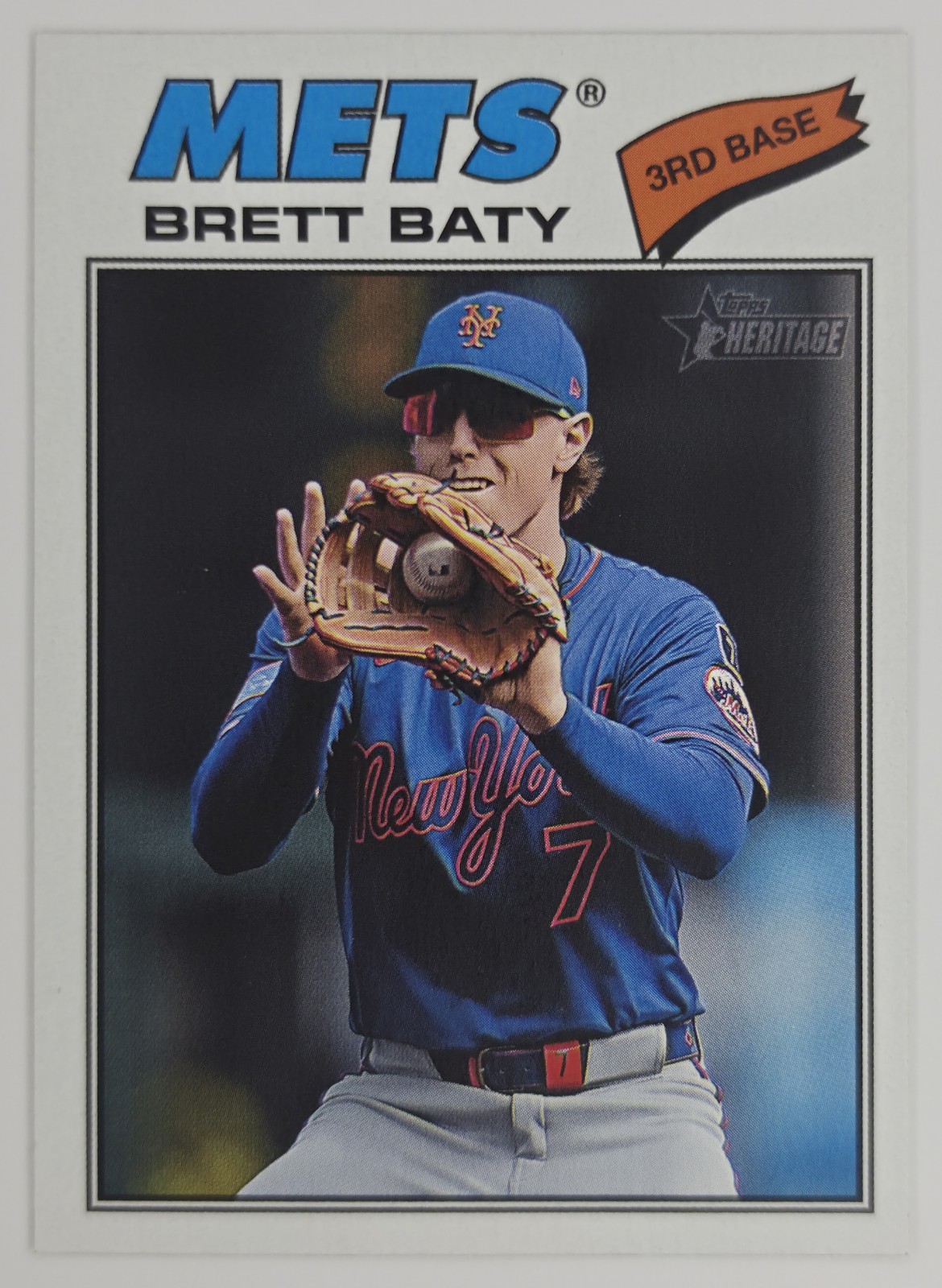 2026 Topps Heritage Brett Baty #19 New York Mets front