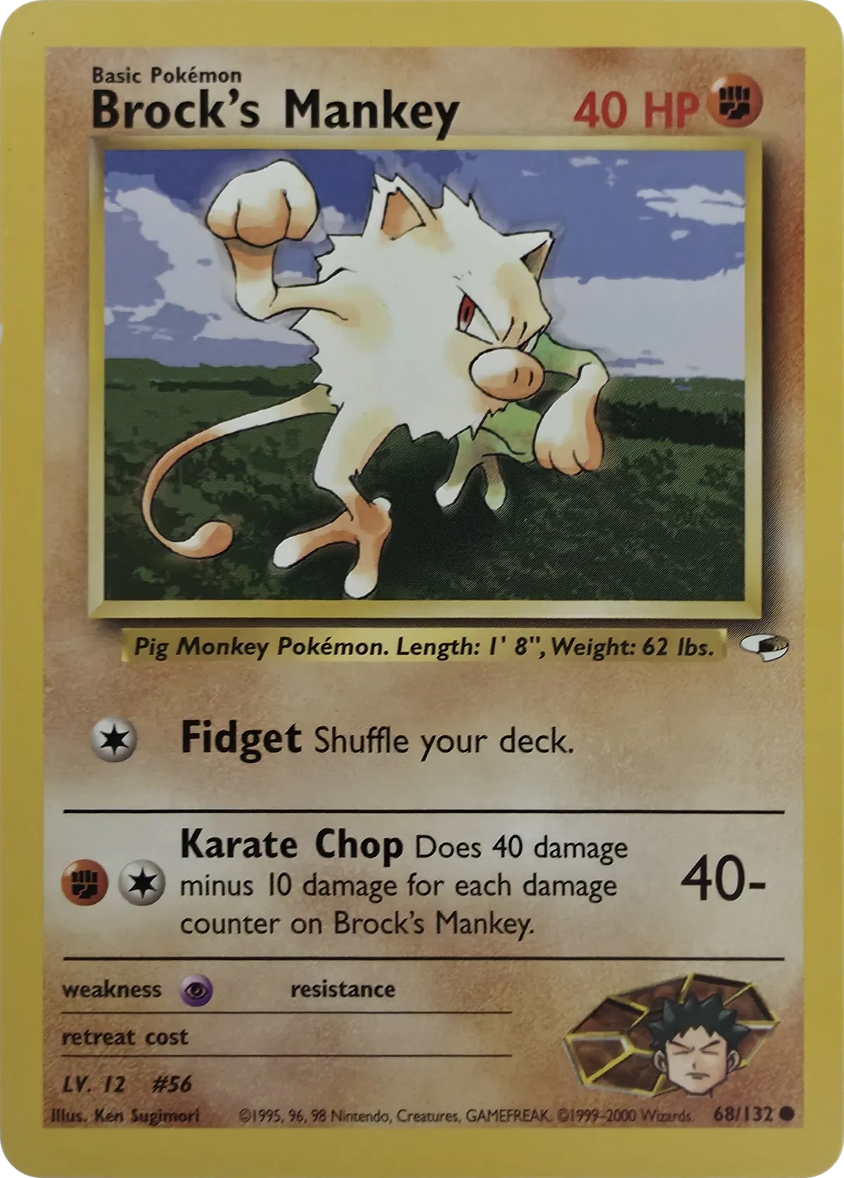 Brock's Mankey #68/132, front