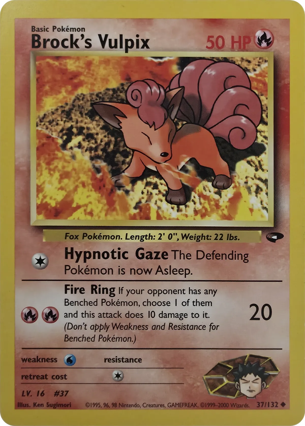 Brock's Vulpix #37/132, front