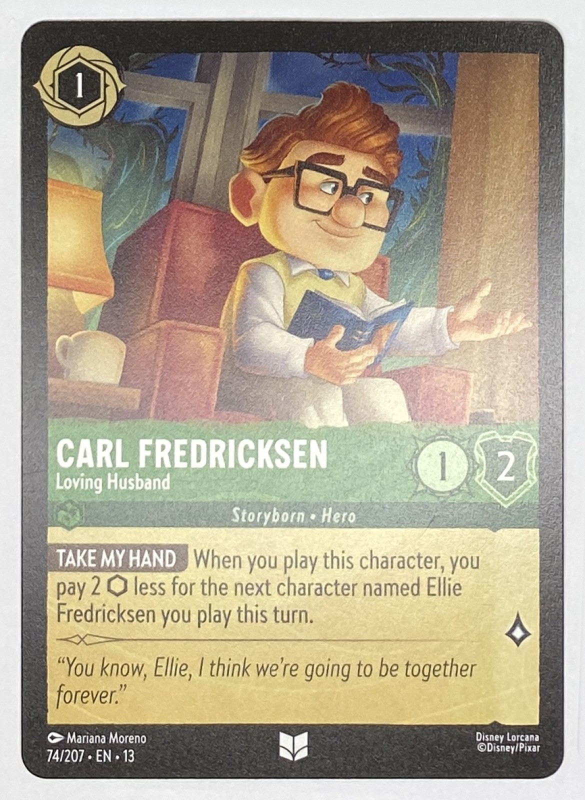 2026 Disney Lorcana Attack of the Vine! Carl Fredricksen - Loving Husband #74/207 Uncommon front