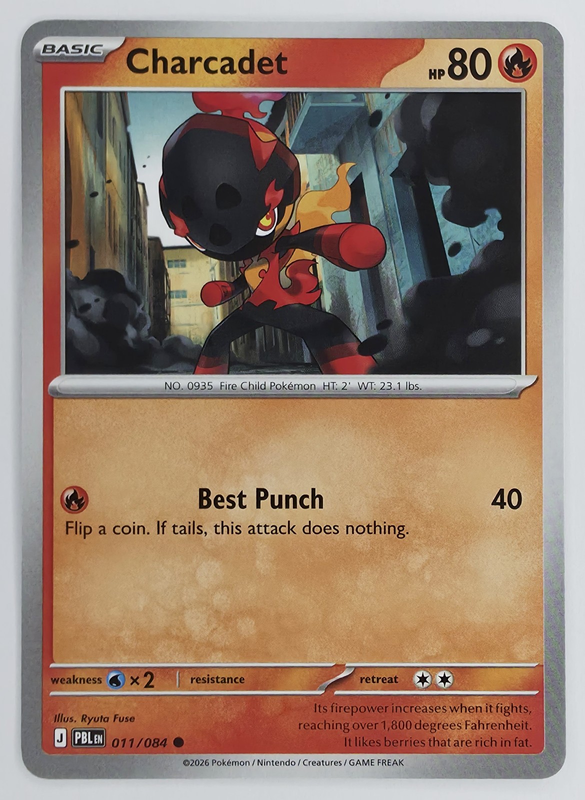2026 Pokemon Pitch Black Charcadet #011/084 Common front
