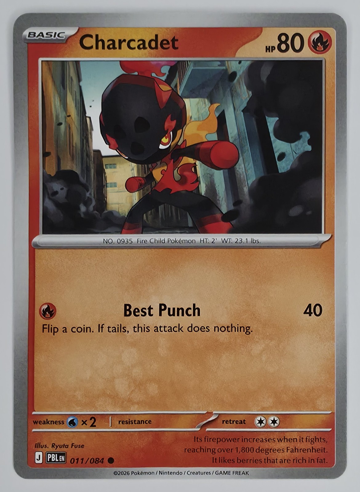 2026 Pokemon Pitch Black Charcadet #011/084 Common front