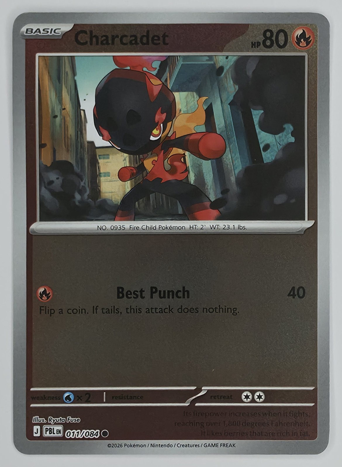 2026 Pokemon Pitch Black Charcadet #011/084 Common front