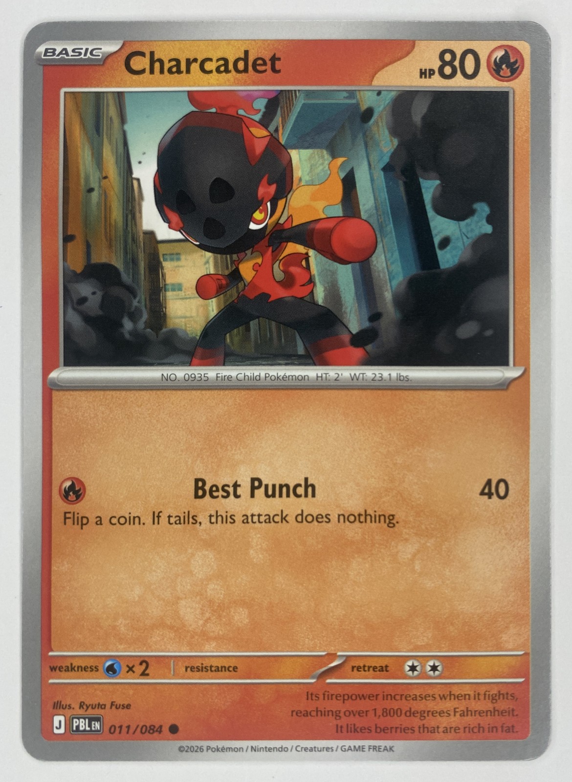 2026 Pokemon Pitch Black Charcadet #011/084 Common front