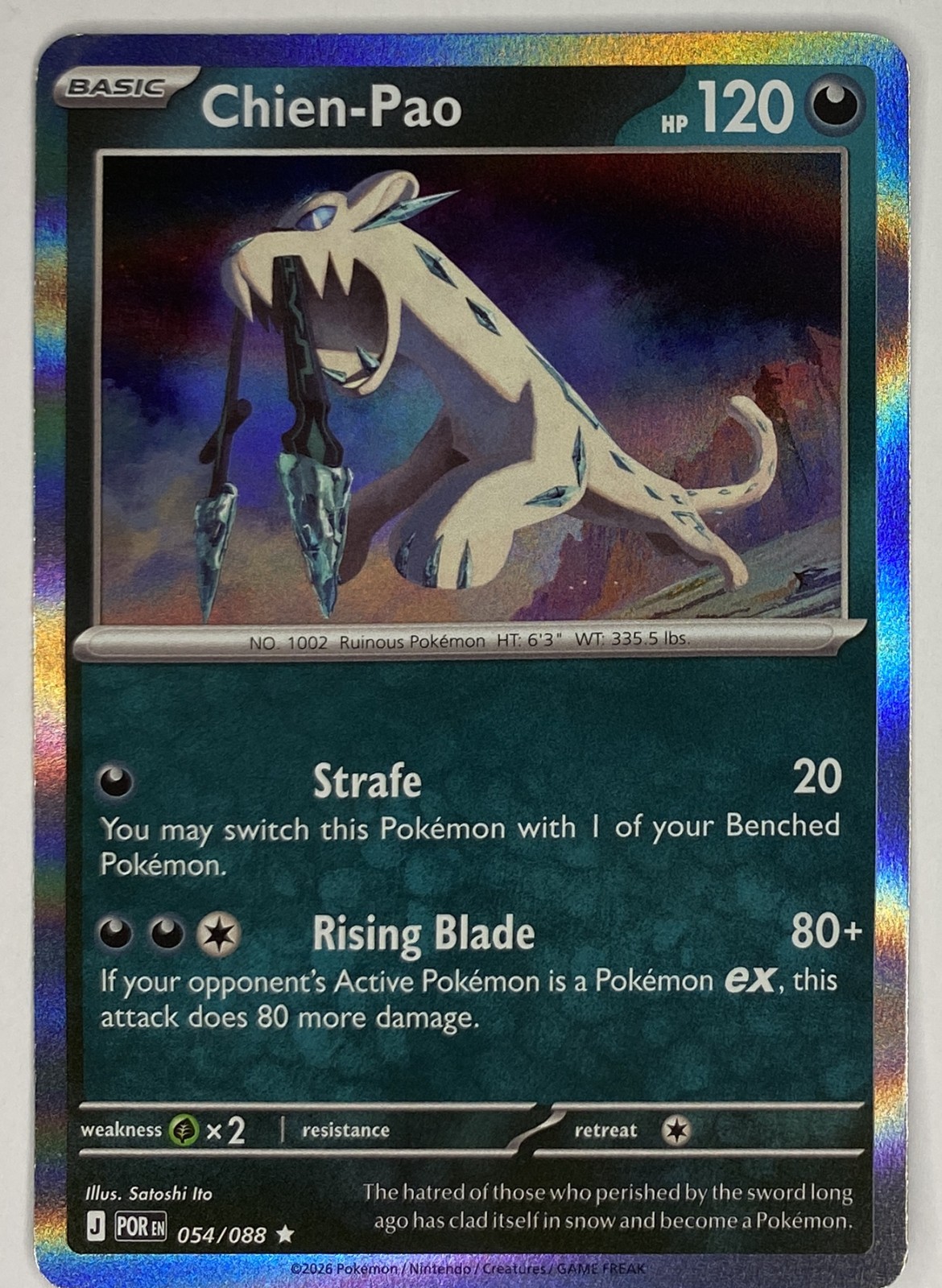 2026 Pokemon Perfect Order Chien-Pao #054/088 Holo Rare front