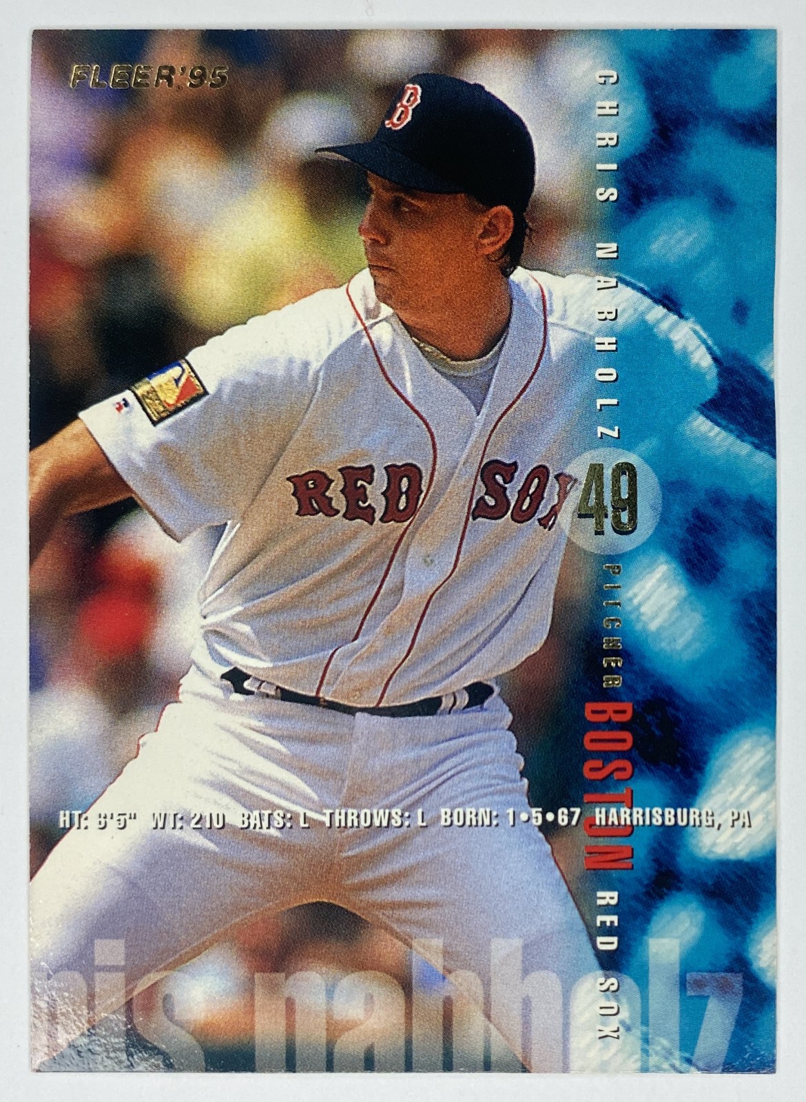 1995 Fleer Chris Nabholz #34 Boston Red Sox front