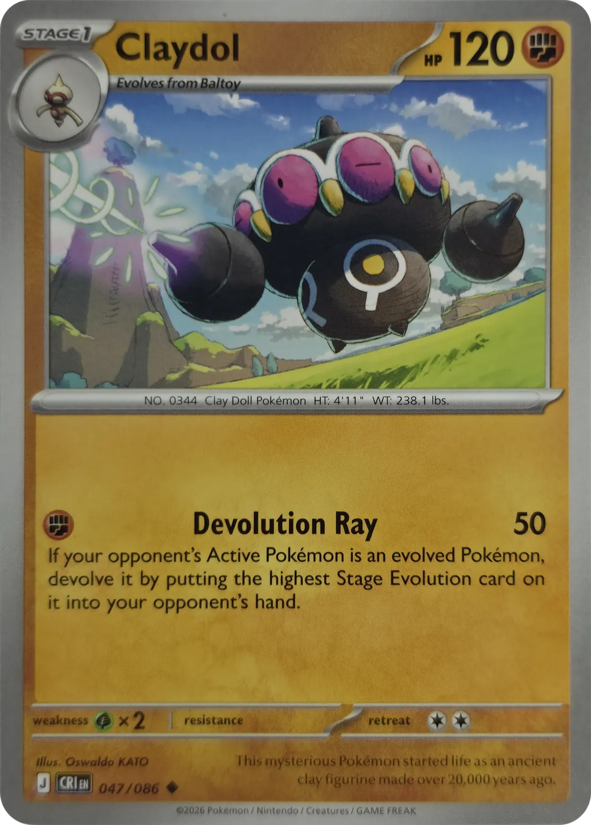 Claydol #047/086, front