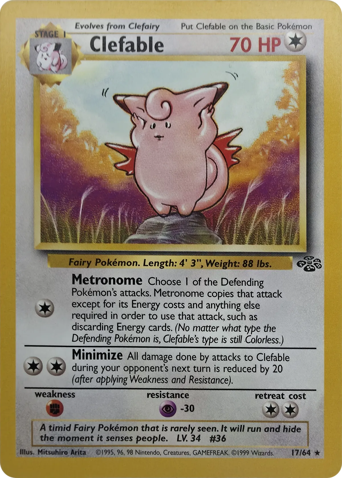 Clefable #17/64, front