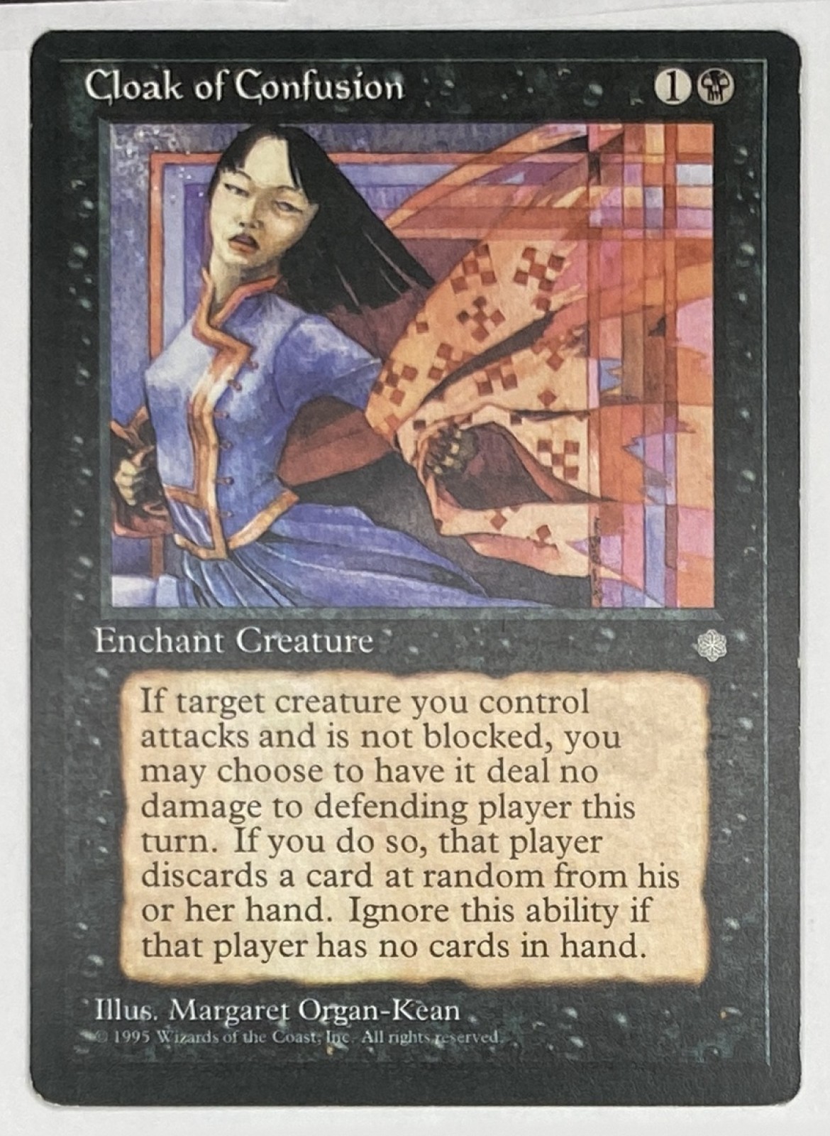 1995 Magic: The Gathering Ice Age Cloak of Confusion Common front