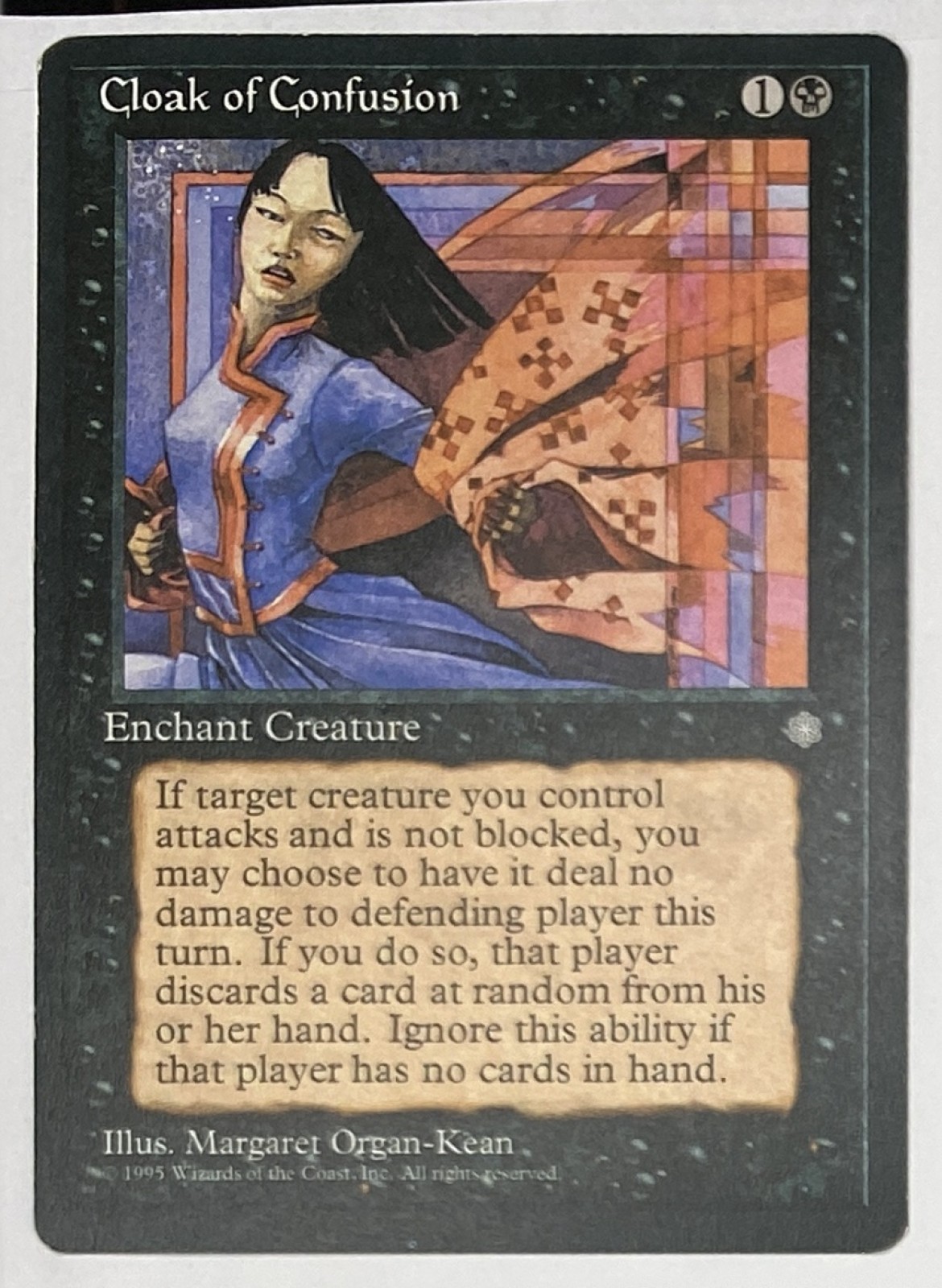 1995 Magic: The Gathering Ice Age Cloak of Confusion Common front